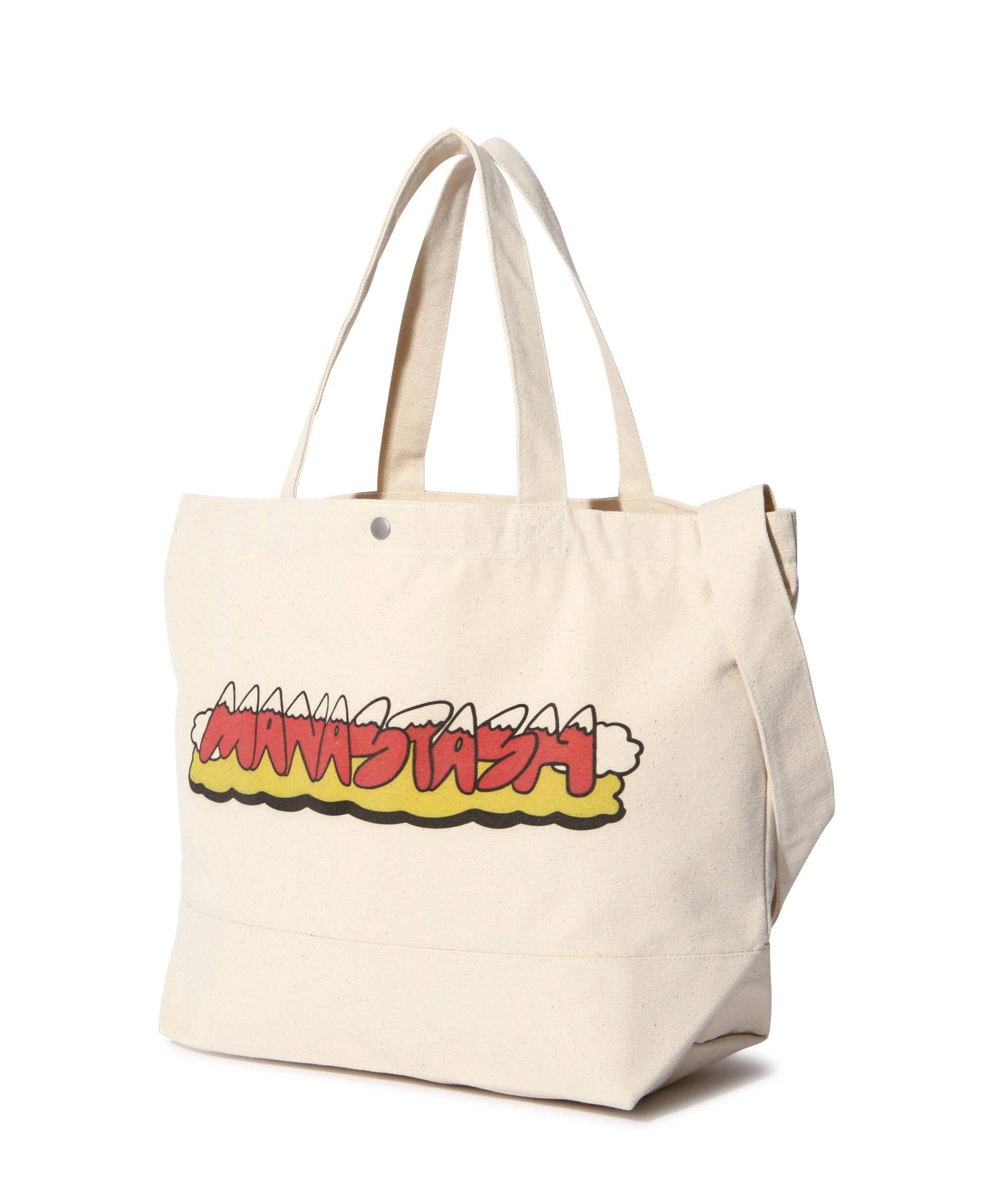 MANASTASH/マナスタッシュ/TOON MT. LOGO 2WAY TOTE RAG ナチュラル4