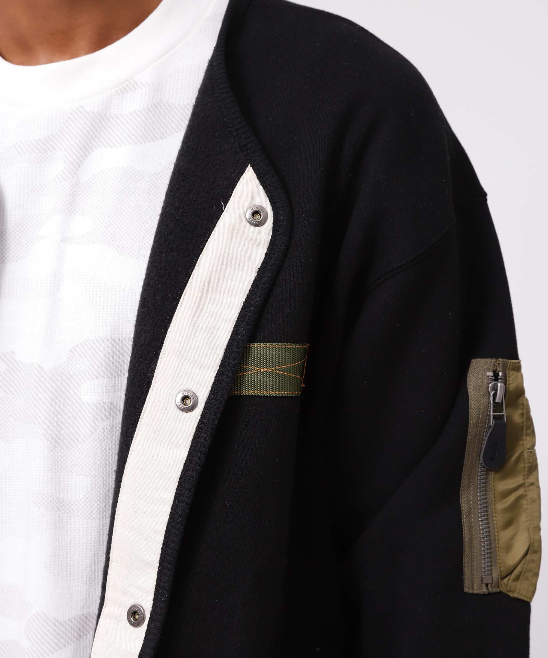 《WER&DEPOT限定》TACTICAL CA>DIGAN / タクティカル カーディガン / AVI>EX / アヴィレックス ブラック1