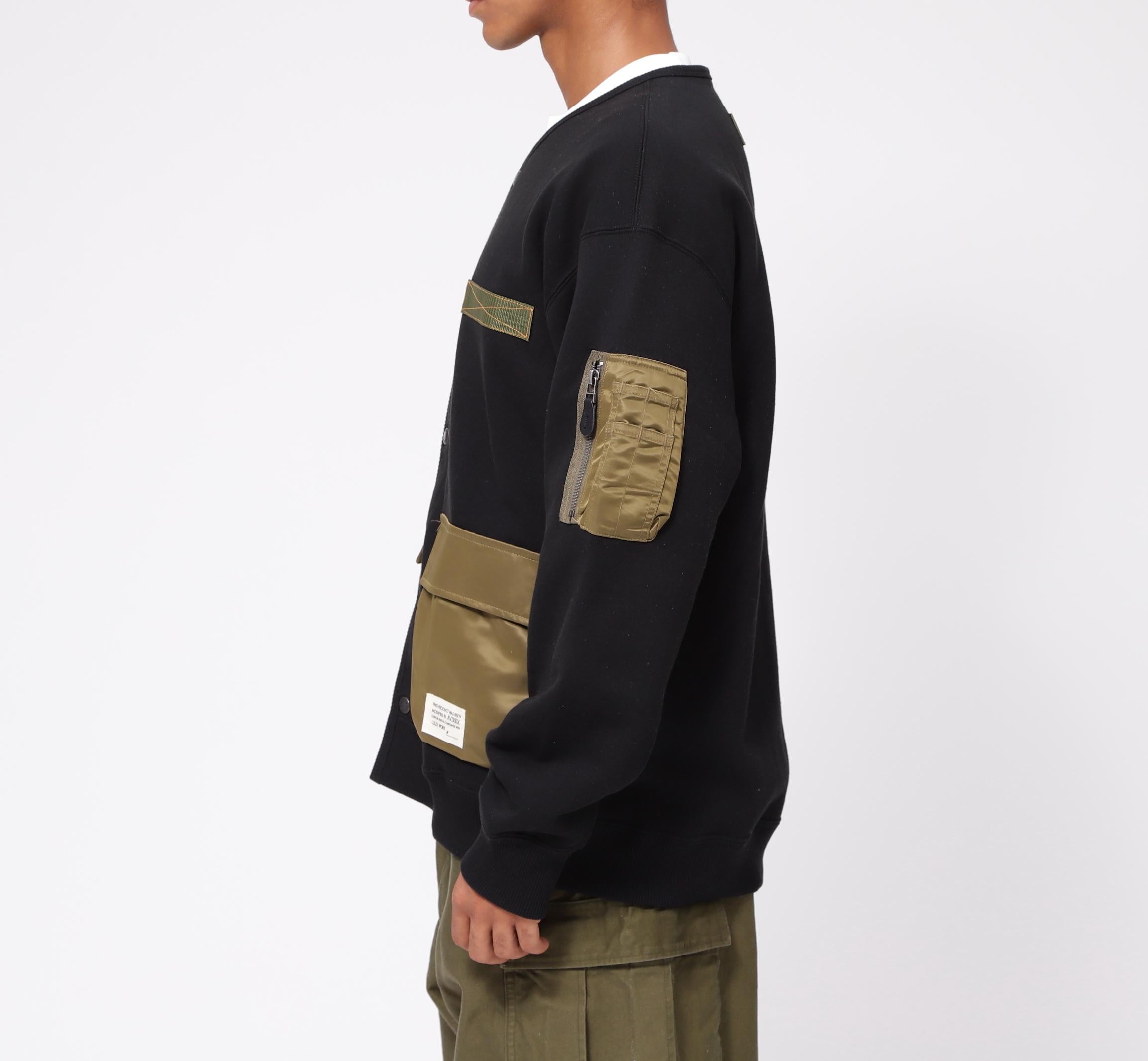 《WER&DEPOT限定》TACTICAL CA>DIGAN / タクティカル カーディガン / AVI>EX / アヴィレックス ブラック1