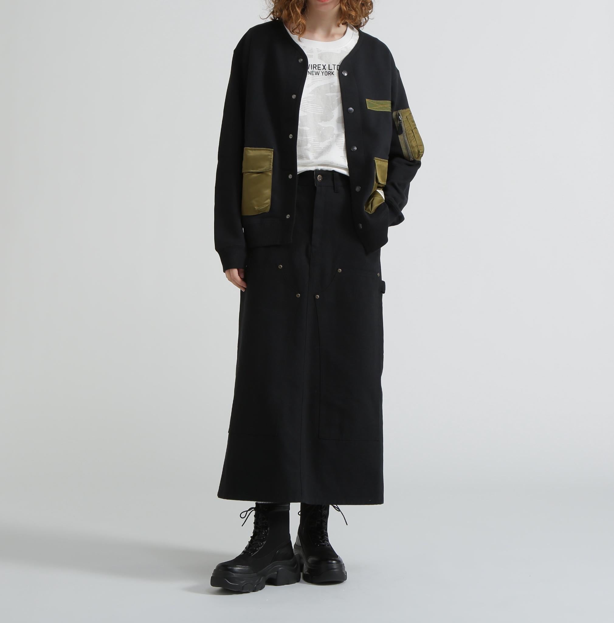 《WEB&DEPOT限定》TACTICAL CARDIGAN / タクティカル カーディガン / AVIREX / アヴィレックス ブラック1