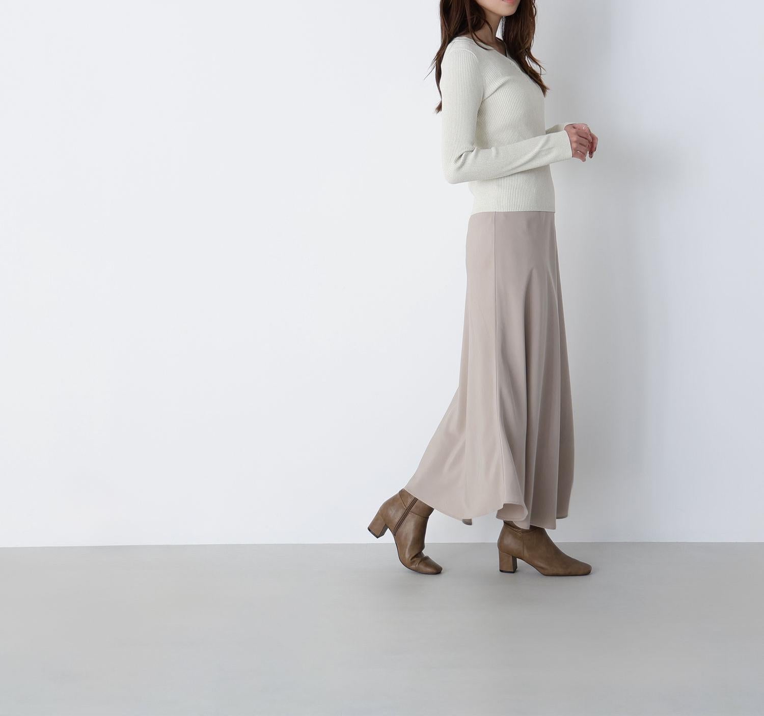 ピーチタッチナロースカート モカベージュ