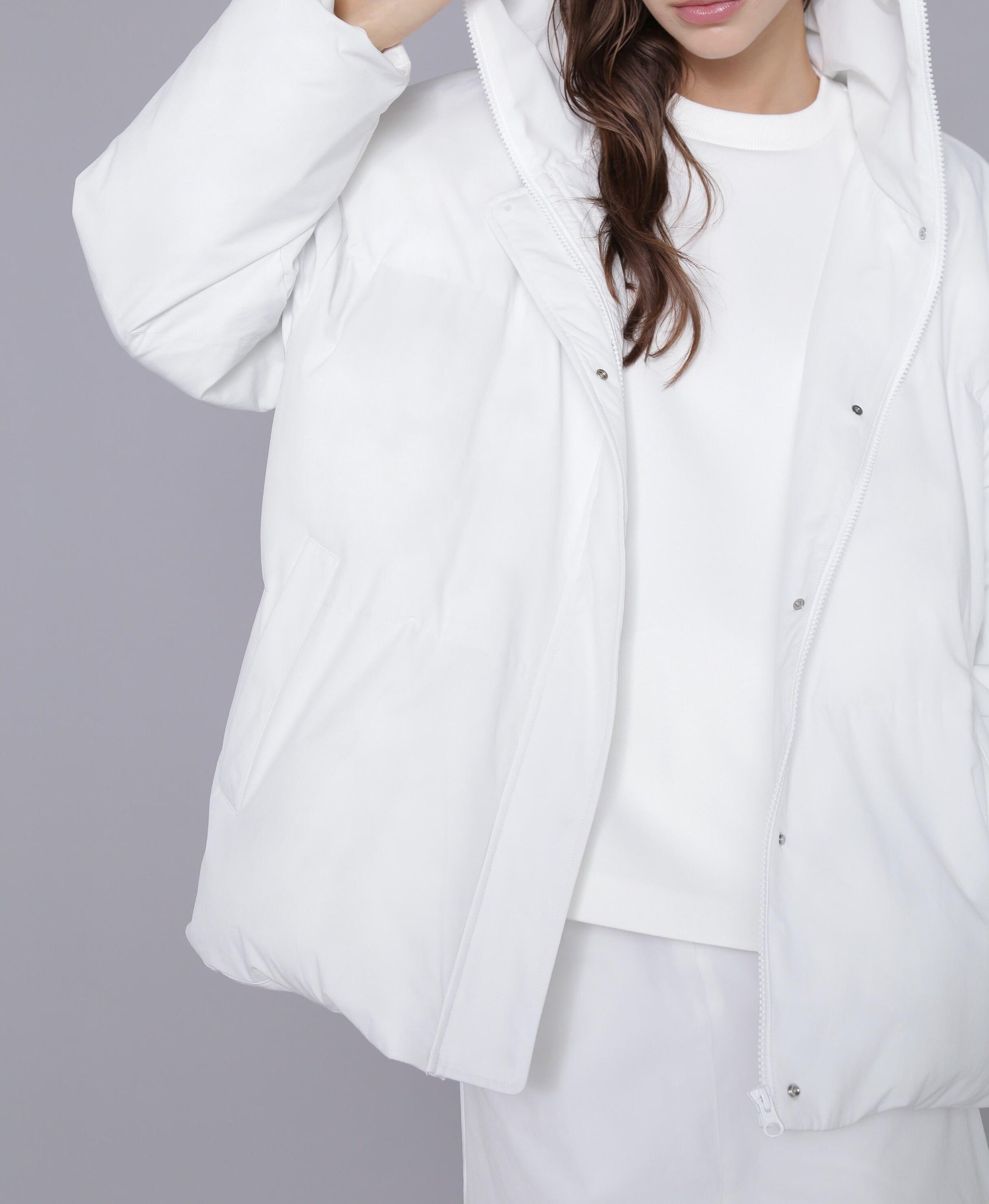 [THE HOLIDAY CLOSET] 中綿フードコート ホワイト