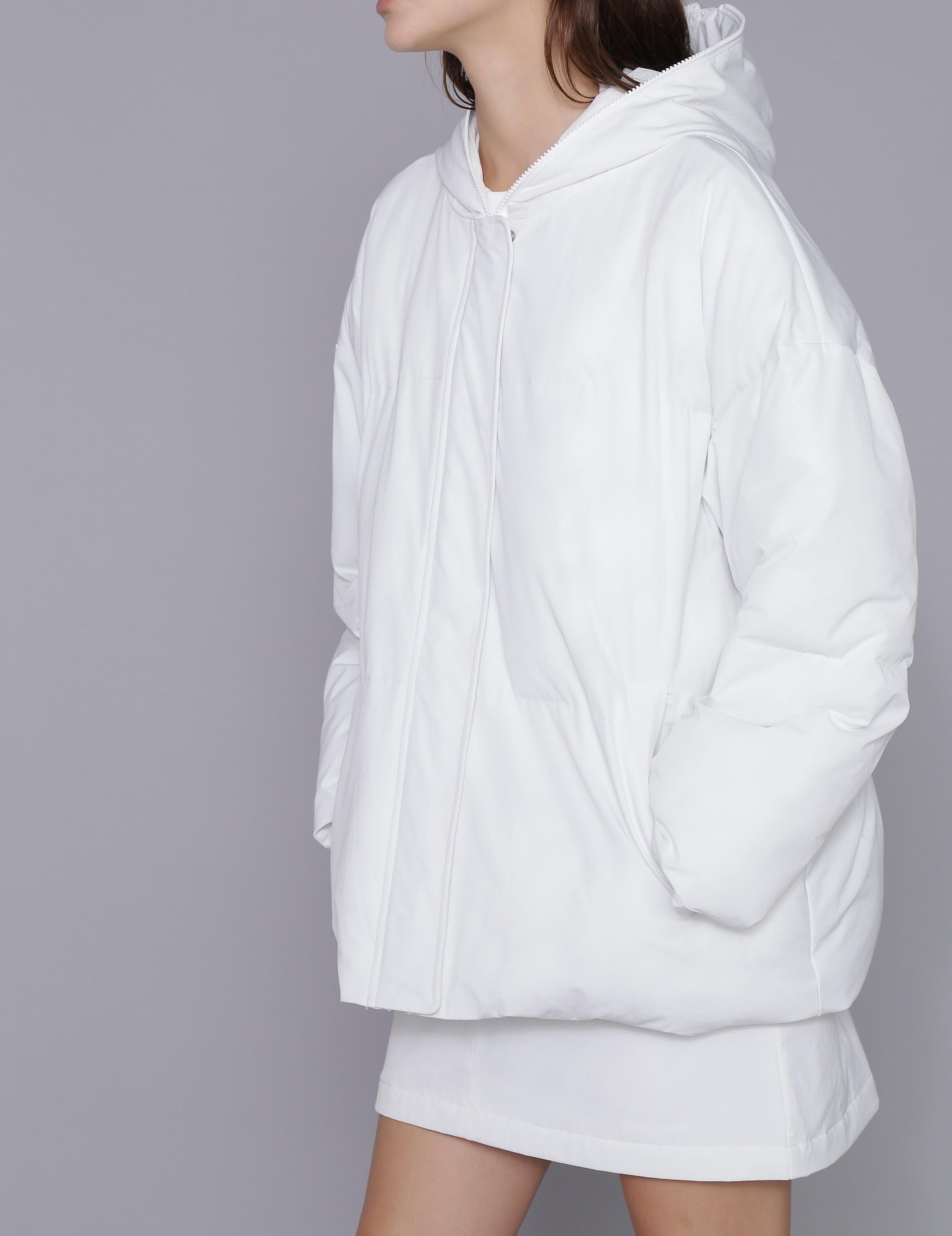 [THE HOLIDAY CLOSET] 中綿フードコート ホワイト