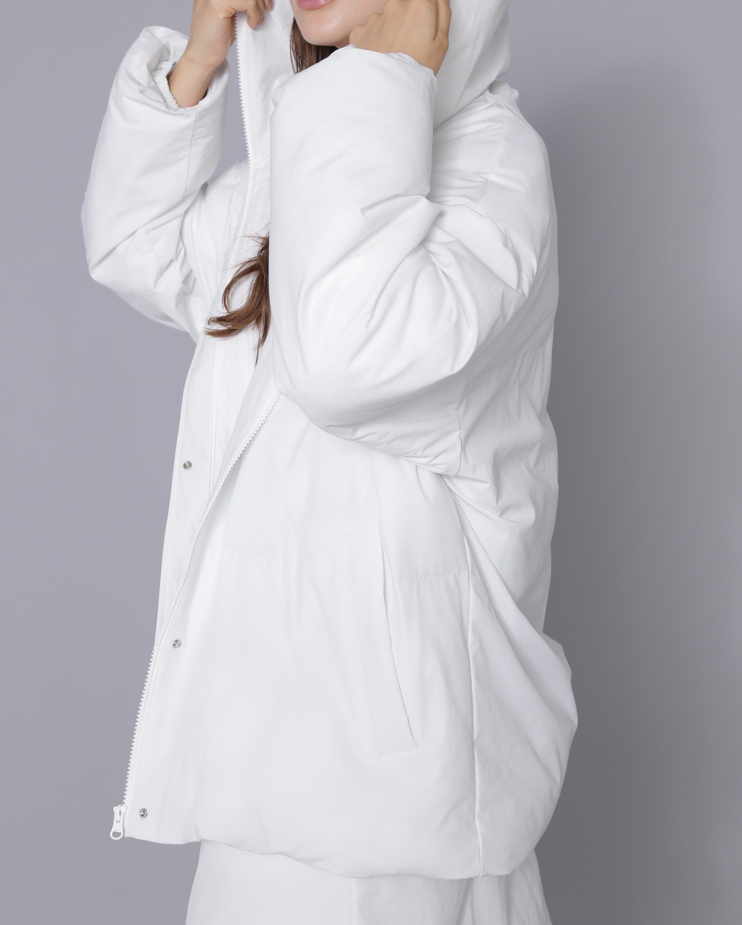 [THE HOLIDAY CLOSET] 中綿フードコート ホワイト