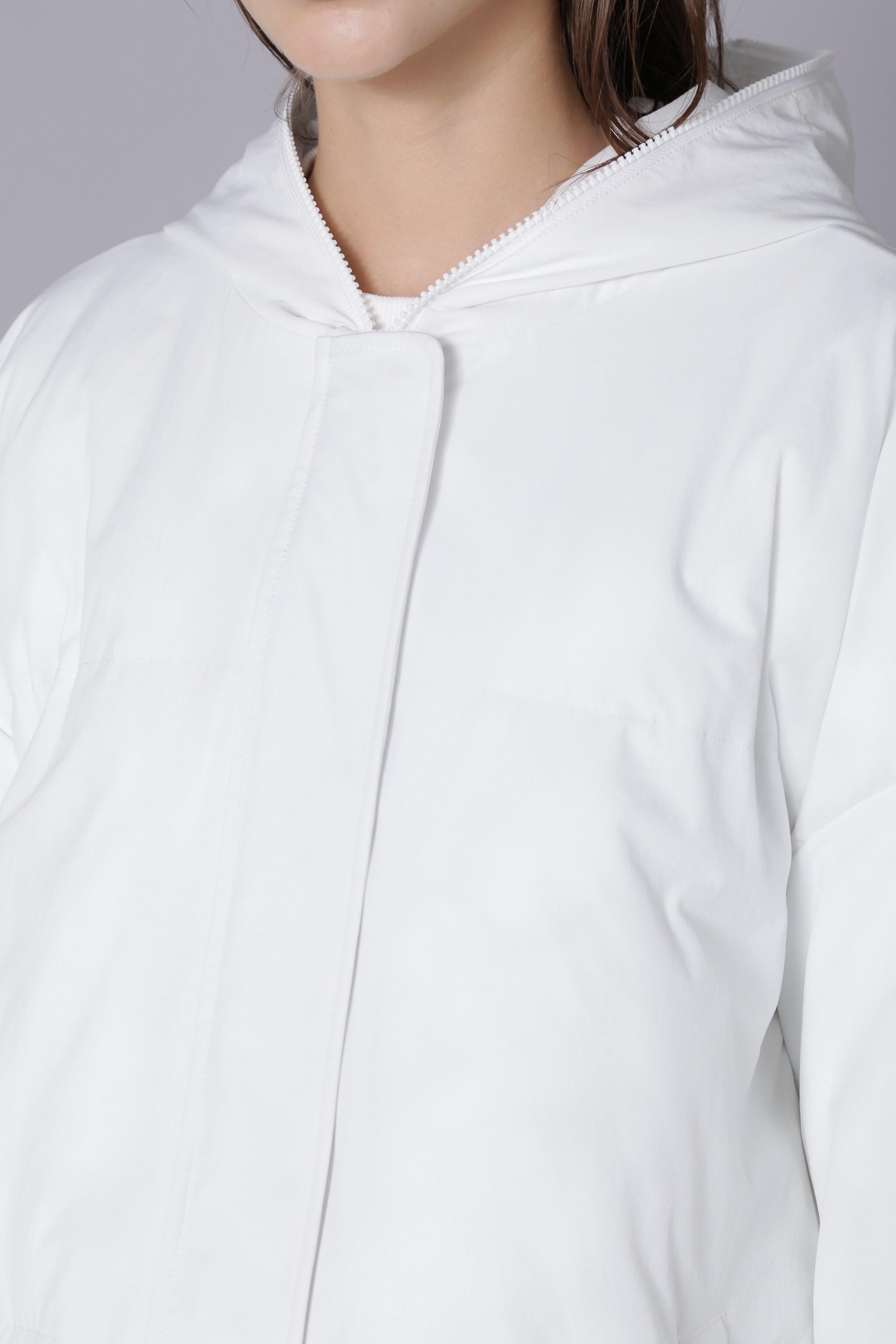 [THE HOLIDAY CLOSET] 中綿フードコート ホワイト