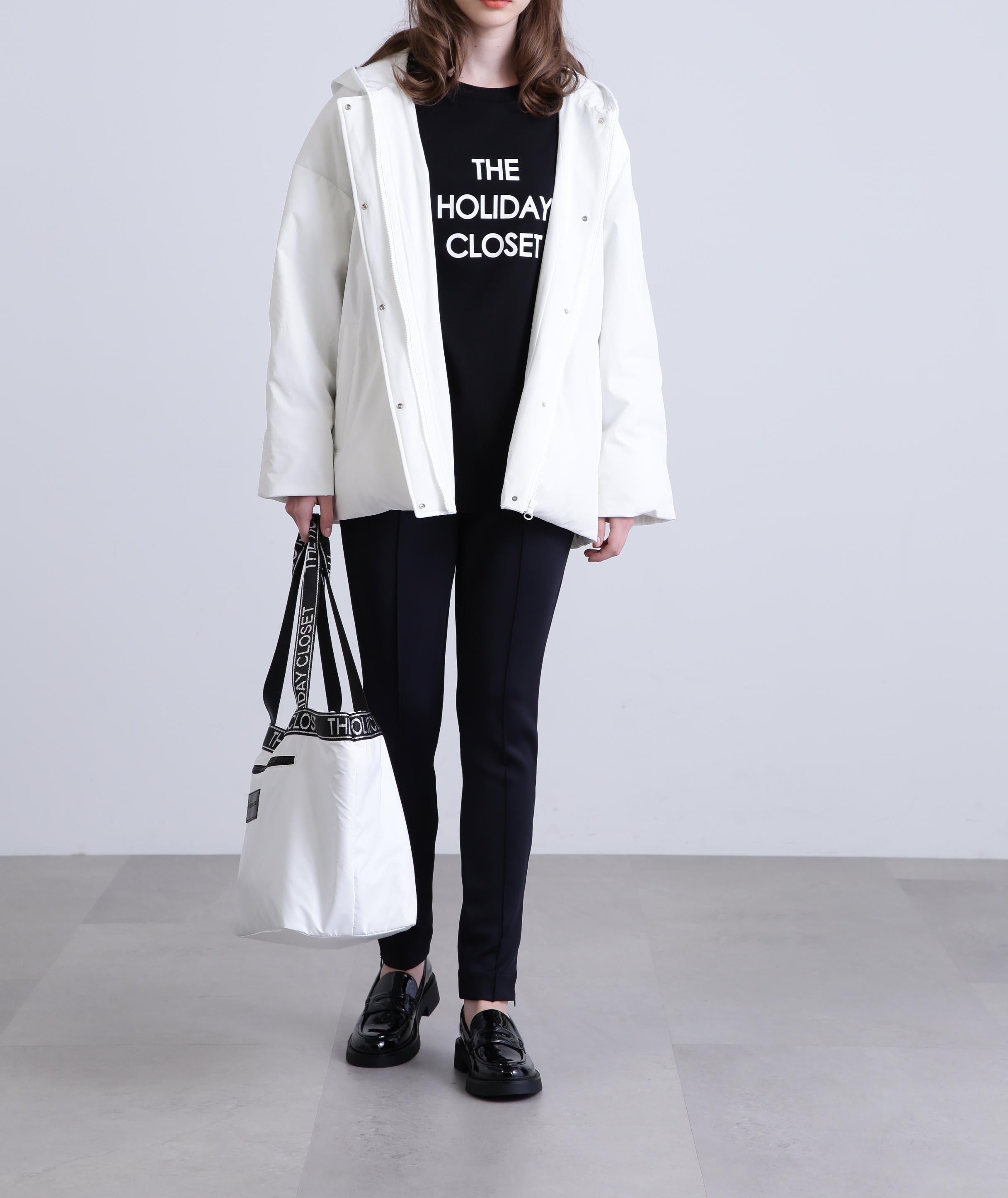 [THE HOLIDAY CLOSET] 中綿フードコート ホワイト