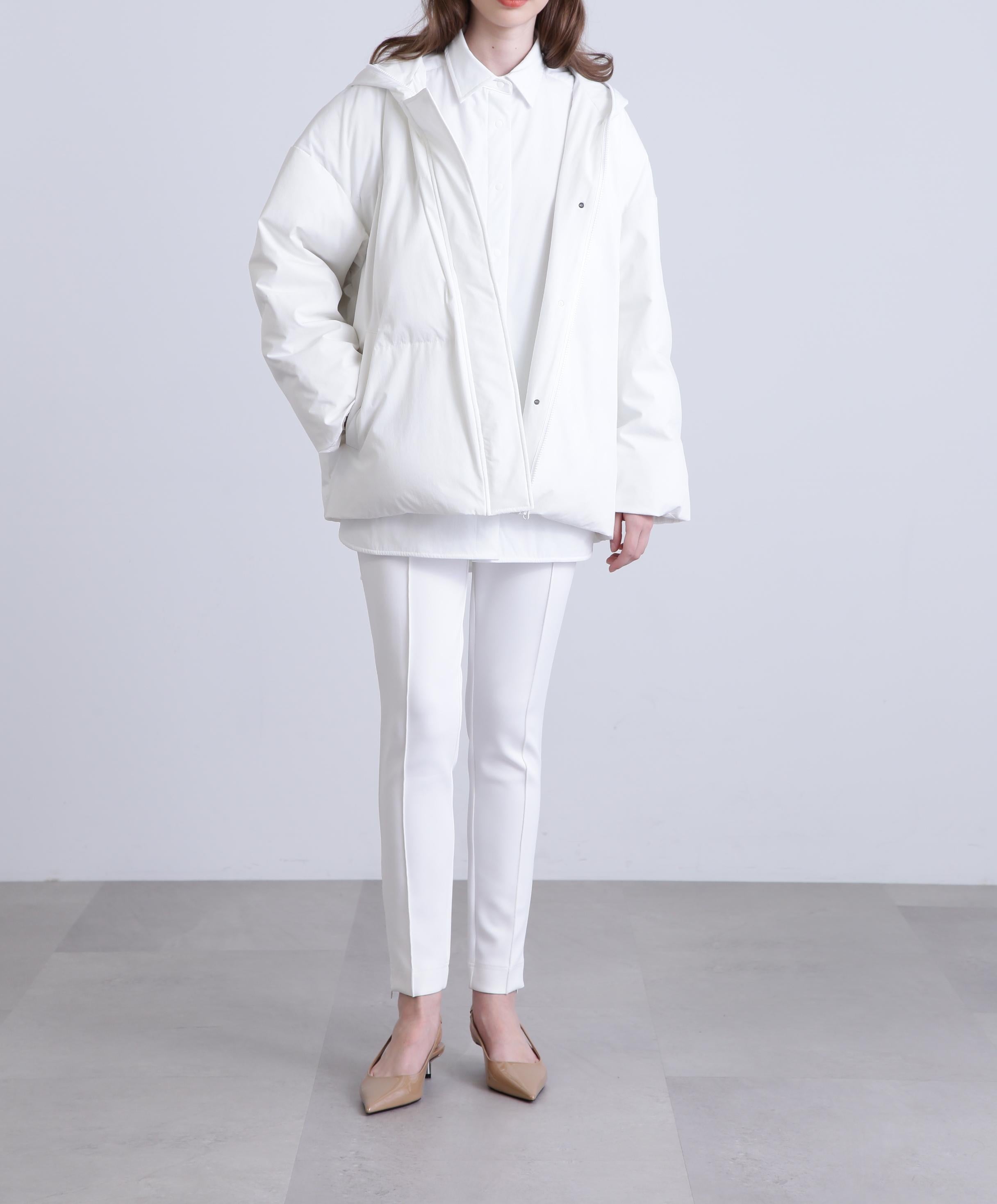 [THE HOLIDAY CLOSET] 中綿フードコート ホワイト