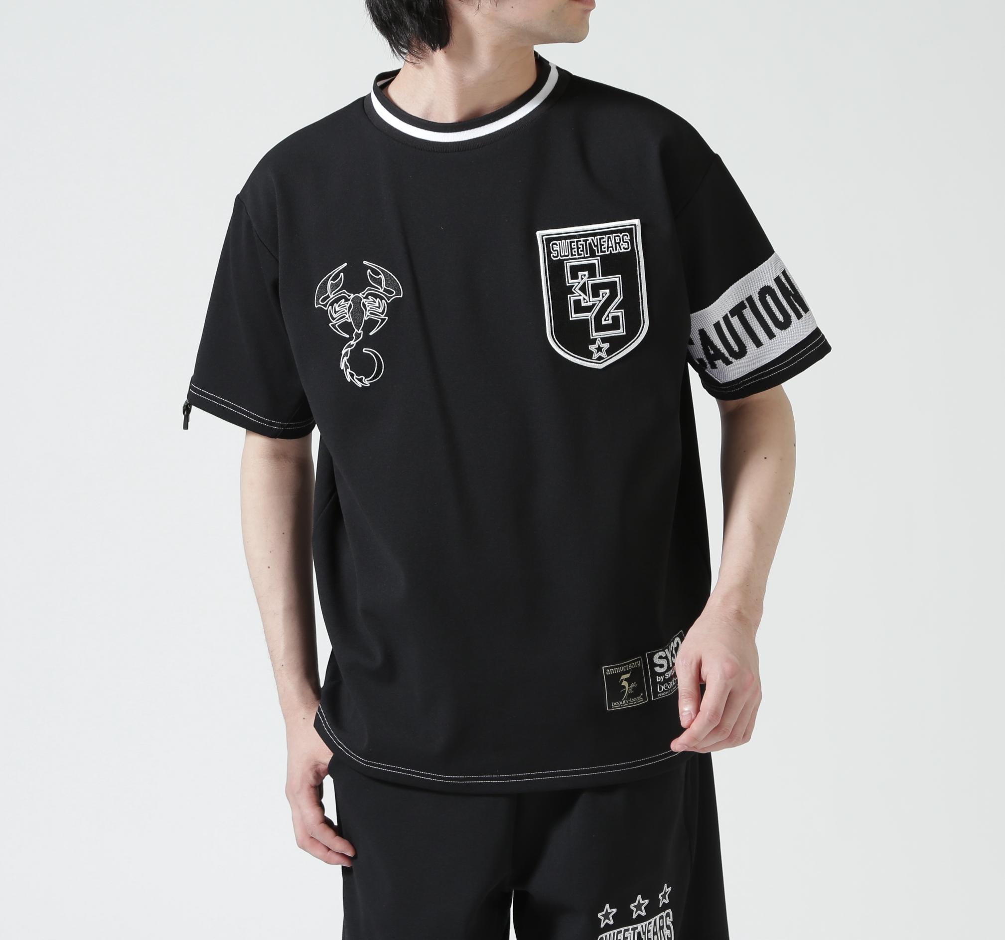 SY32 by SWEET YEARS/SY32×beauty:beast SWEAT TEE ブラック