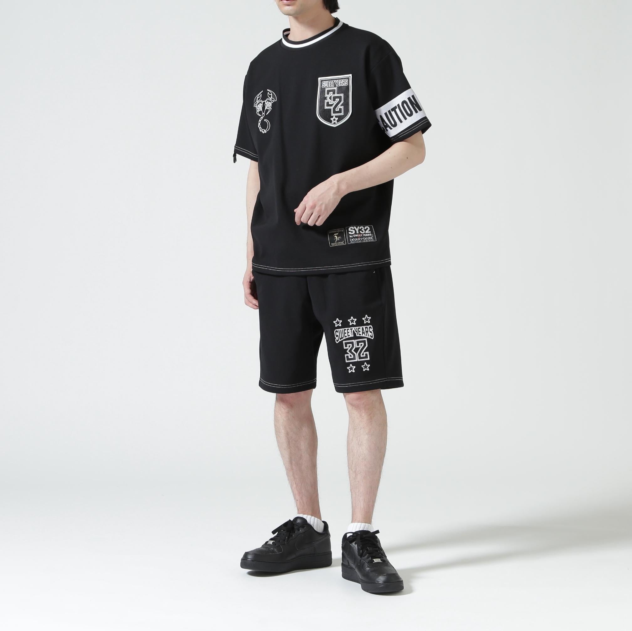 SY32 by SWEET YEARS/SY32×beauty:beast SWEAT TEE ブラック