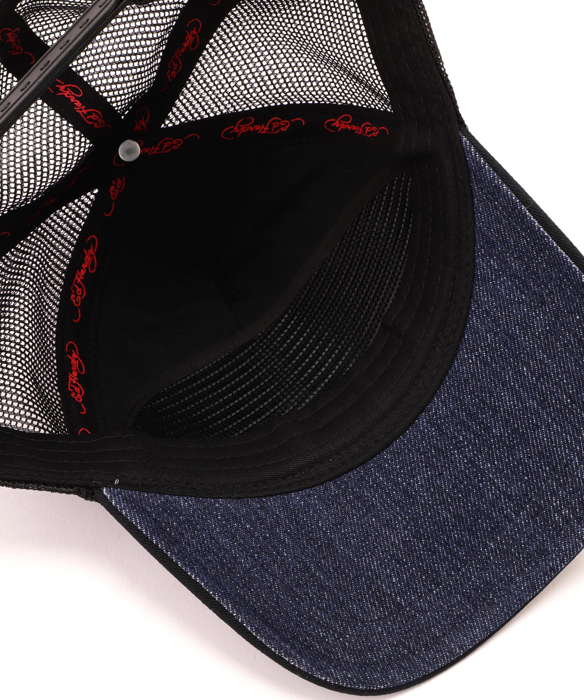 Ed Hardy/エド ハーディー/ED HARDY LEOPARD R-STONE CAP ブラック