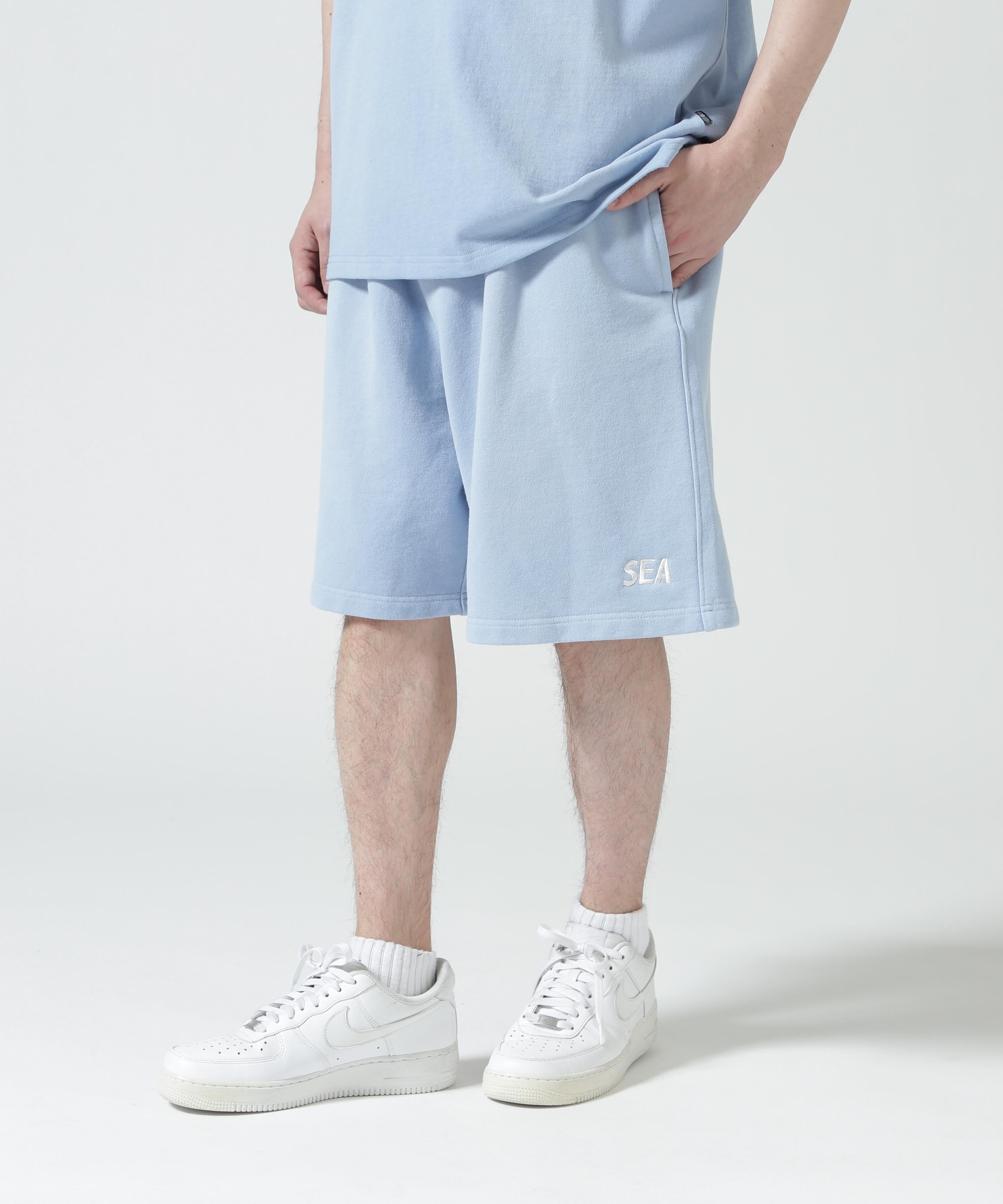 WIND AND SEA（ウィンダンシー）SULFUR DYEING LOGO HALF PANTS サックス1