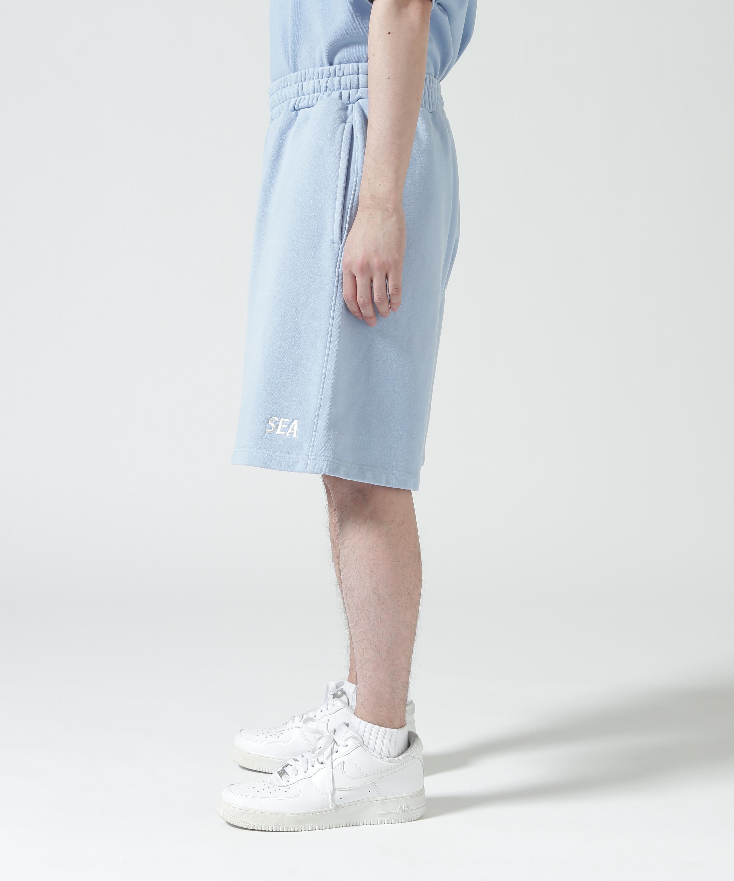 WIND AND SEA（ウィンダンシー）SULFUR DYEING LOGO HALF PANTS サックス1