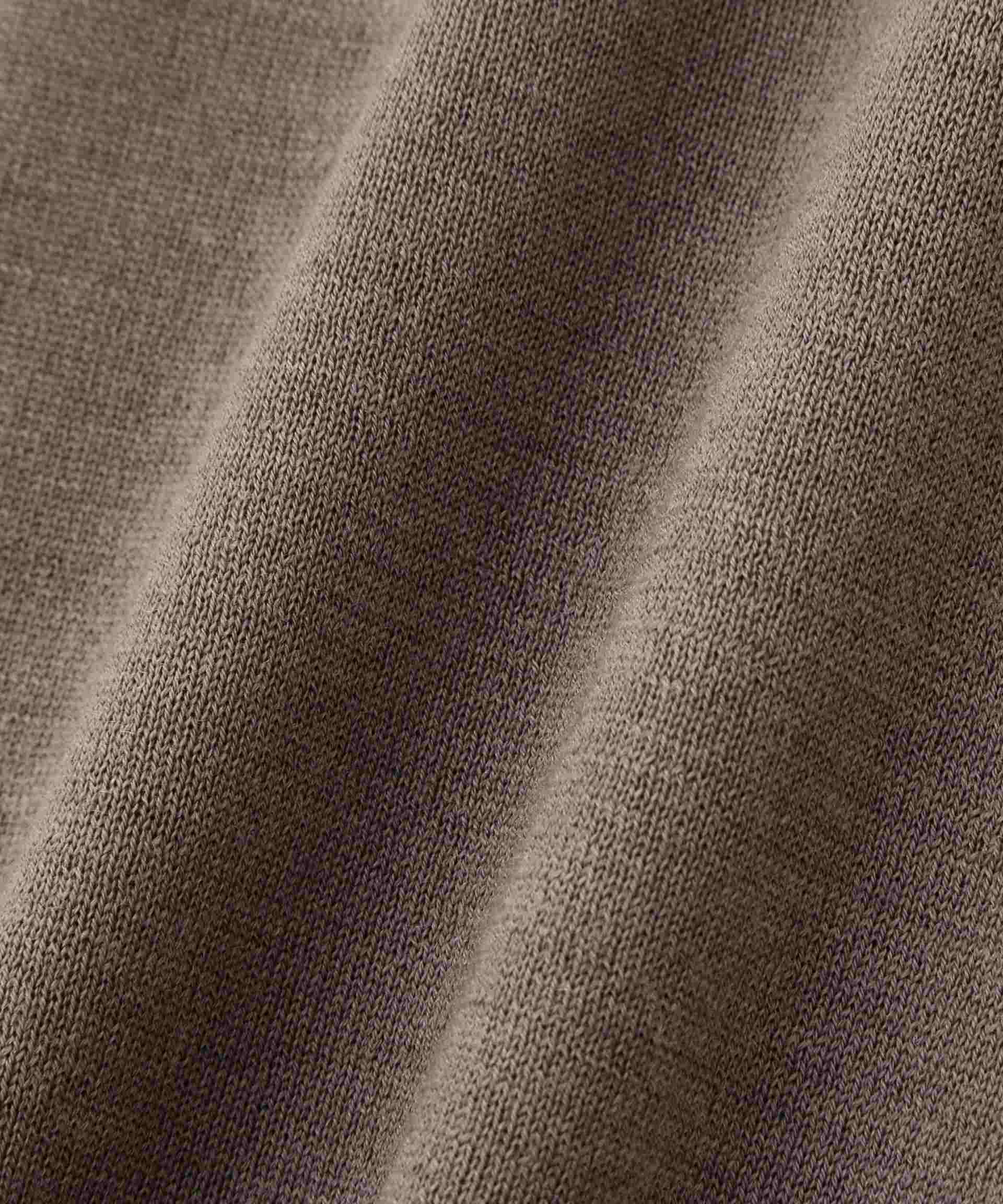 ◆ハイツイストウールクルーネックカーディガン モカ1