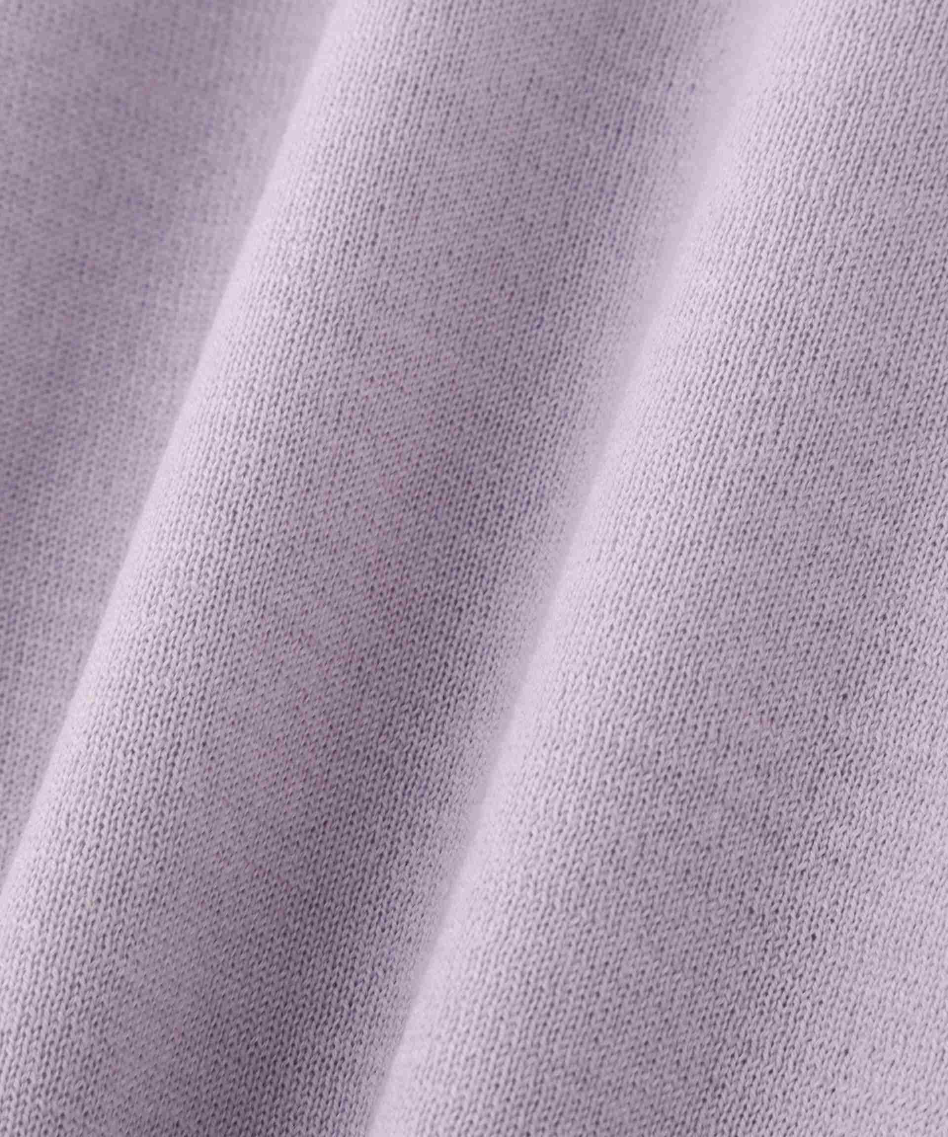 ◆ハイツイストウールクルーネックカーディガン ラベンダー