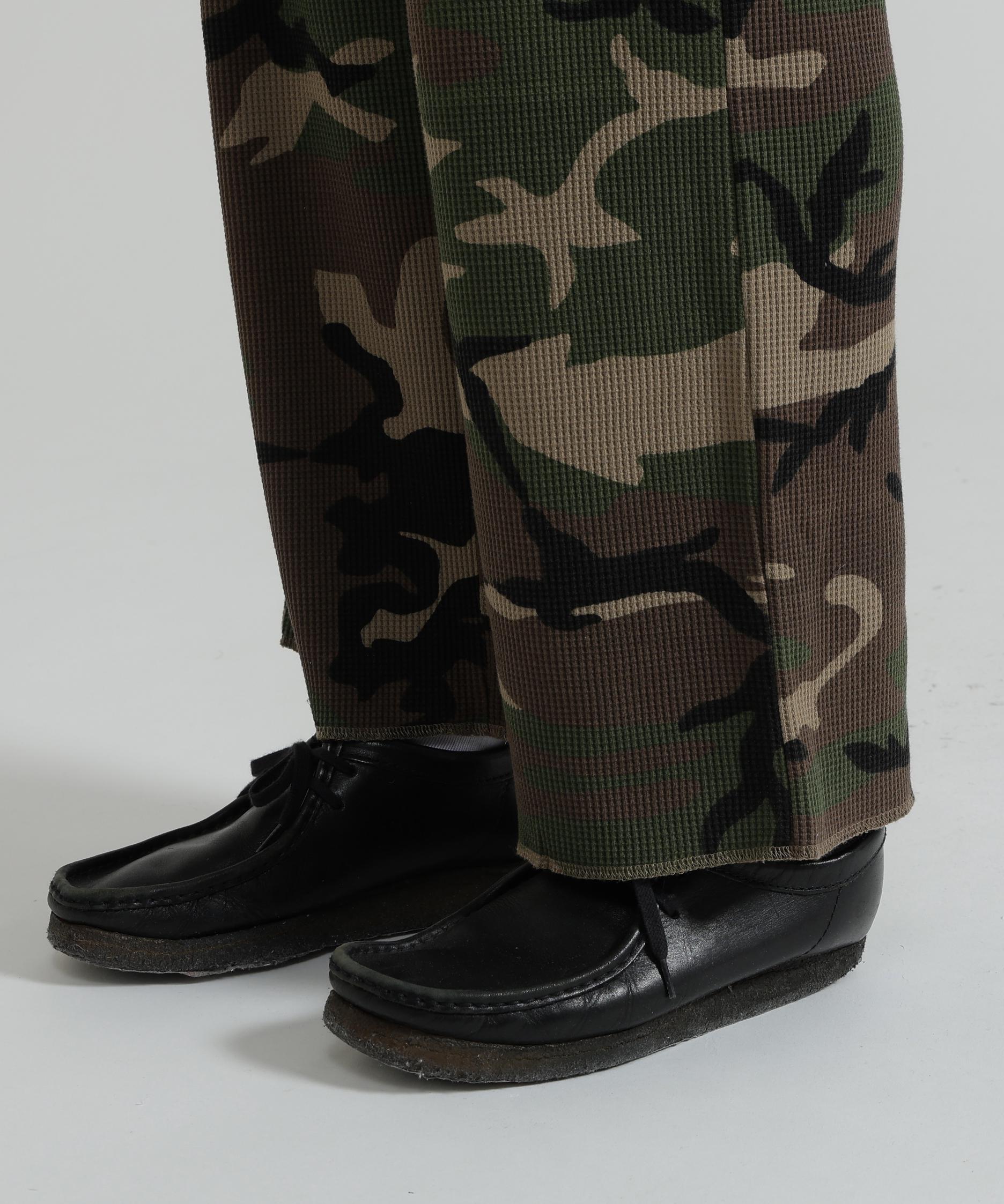 《直営店限定》CAMO WAFFLE PANTS オリーブカモ1