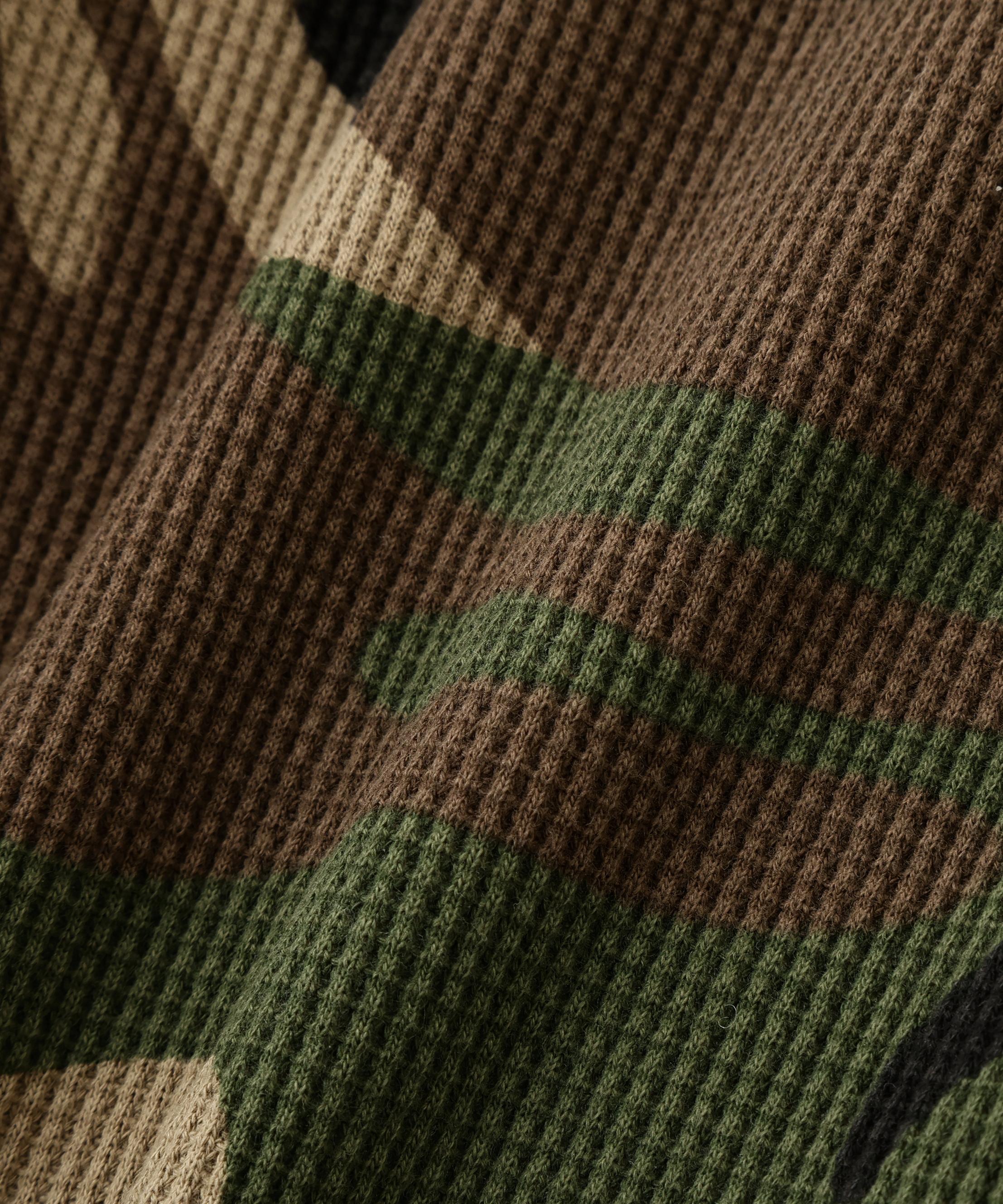 《直営店限定》CAMO WAFFLE PANTS オリーブカモ1
