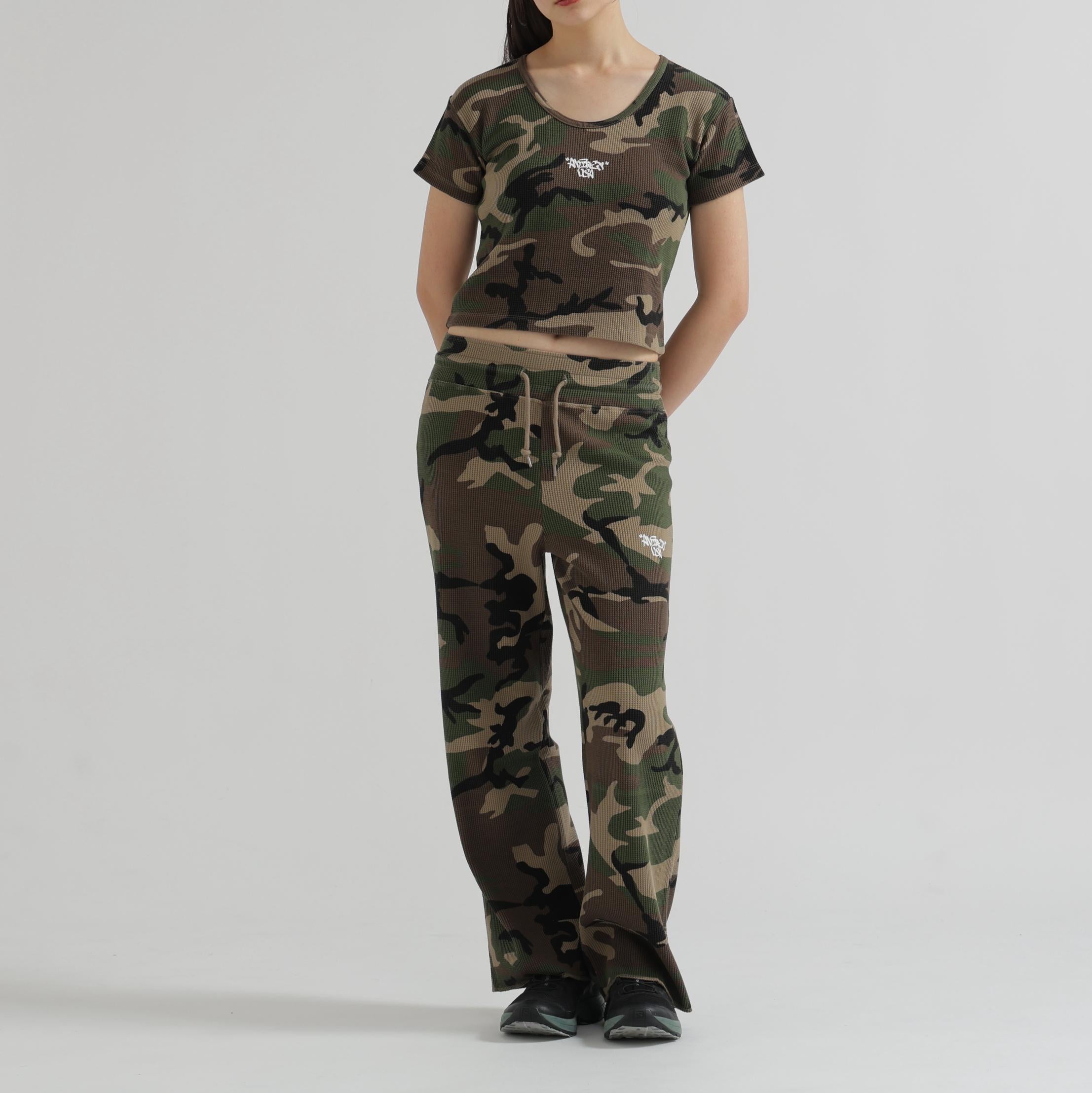 《直営店限定》CAMO WAFFLE PANTS オリーブカモ1