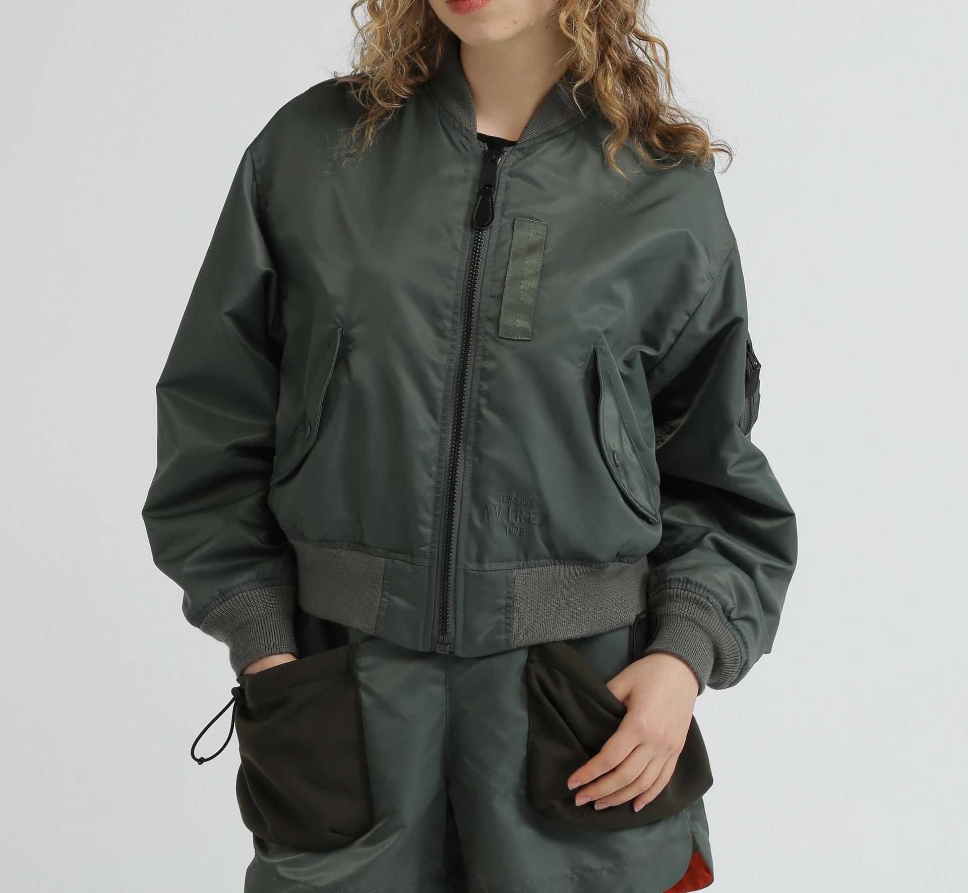 SHO>T LIGHT MA-1/ショートMA-1 オリーブ