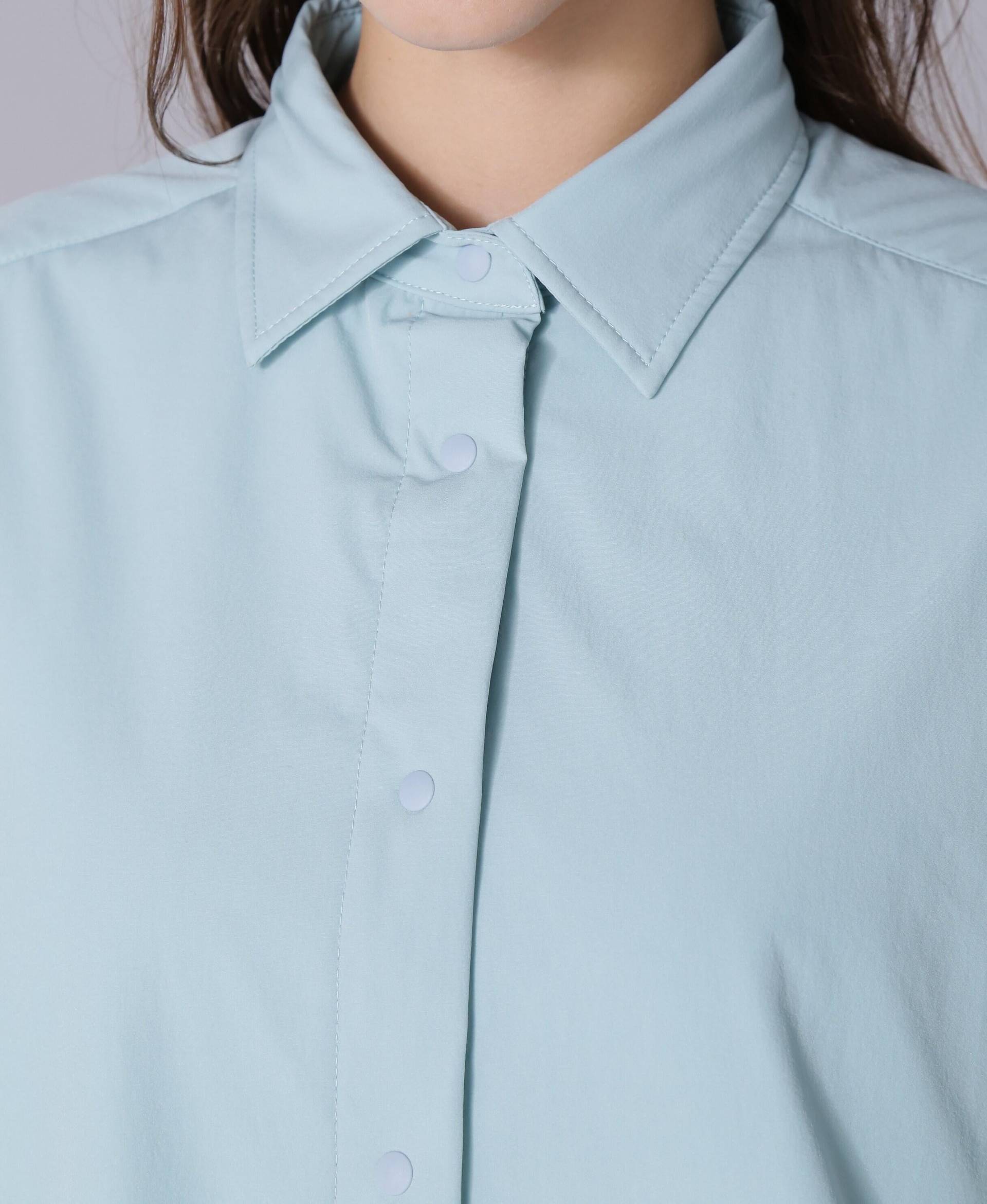 [THE HOLIDAY CLOSET] 中綿シャツジャケット サックスブルー2