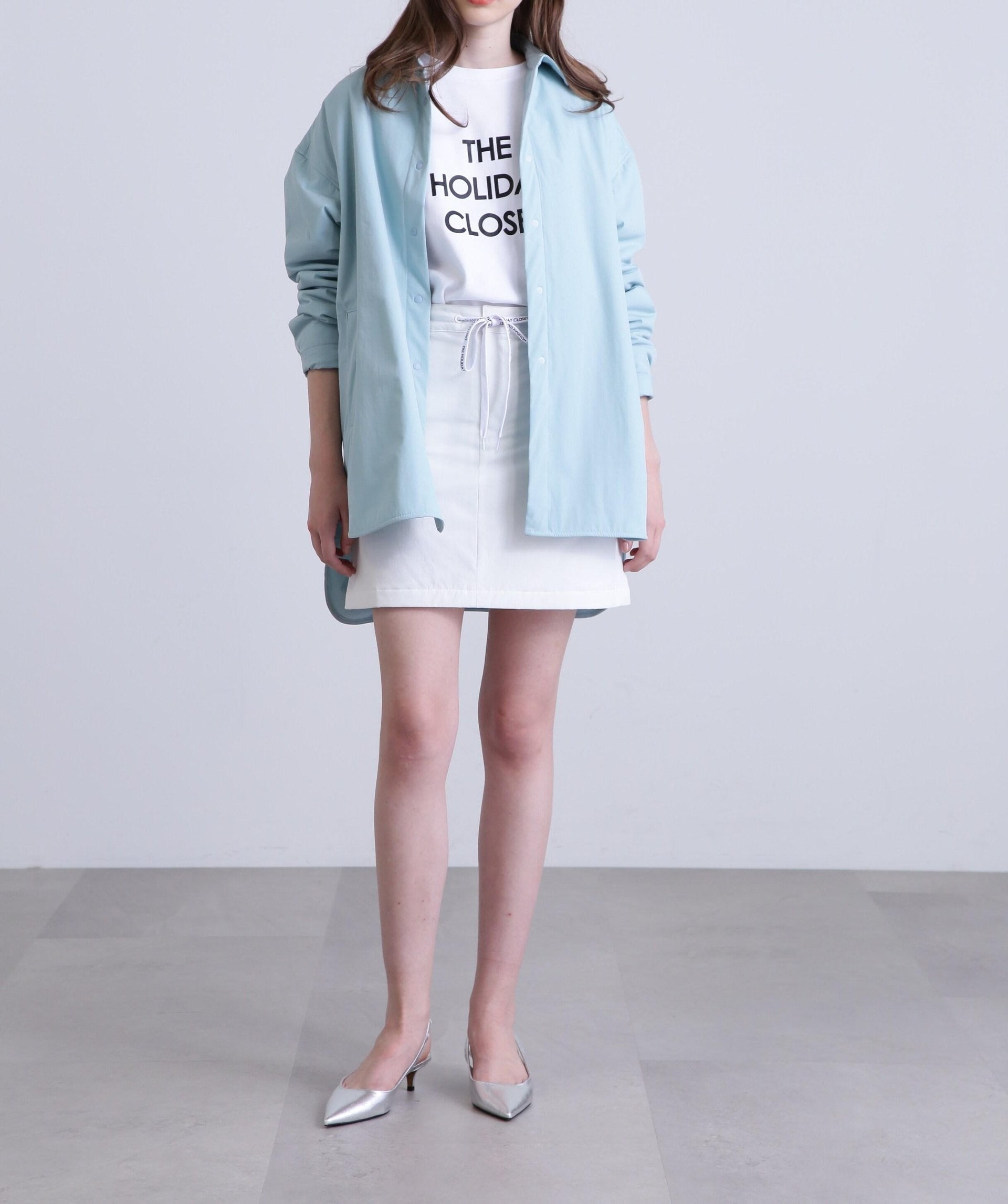 [THE HOLIDAY CLOSET] 中綿シャツジャケット サックスブルー2