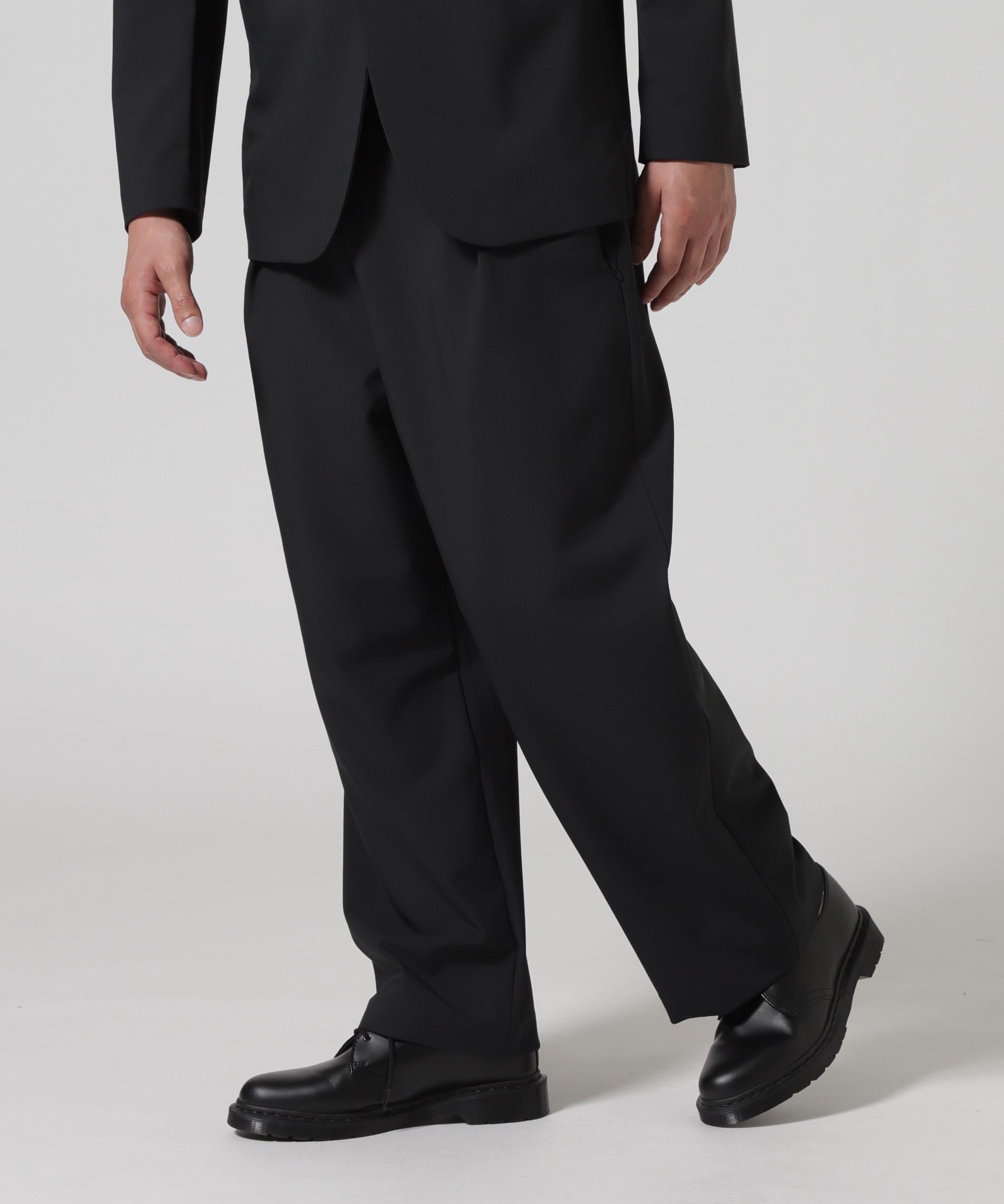 DESCENTE ALLTE>>AIN/デサントオルテライン/TECH WIDE PANTS/テックワイドパンツ ブラック