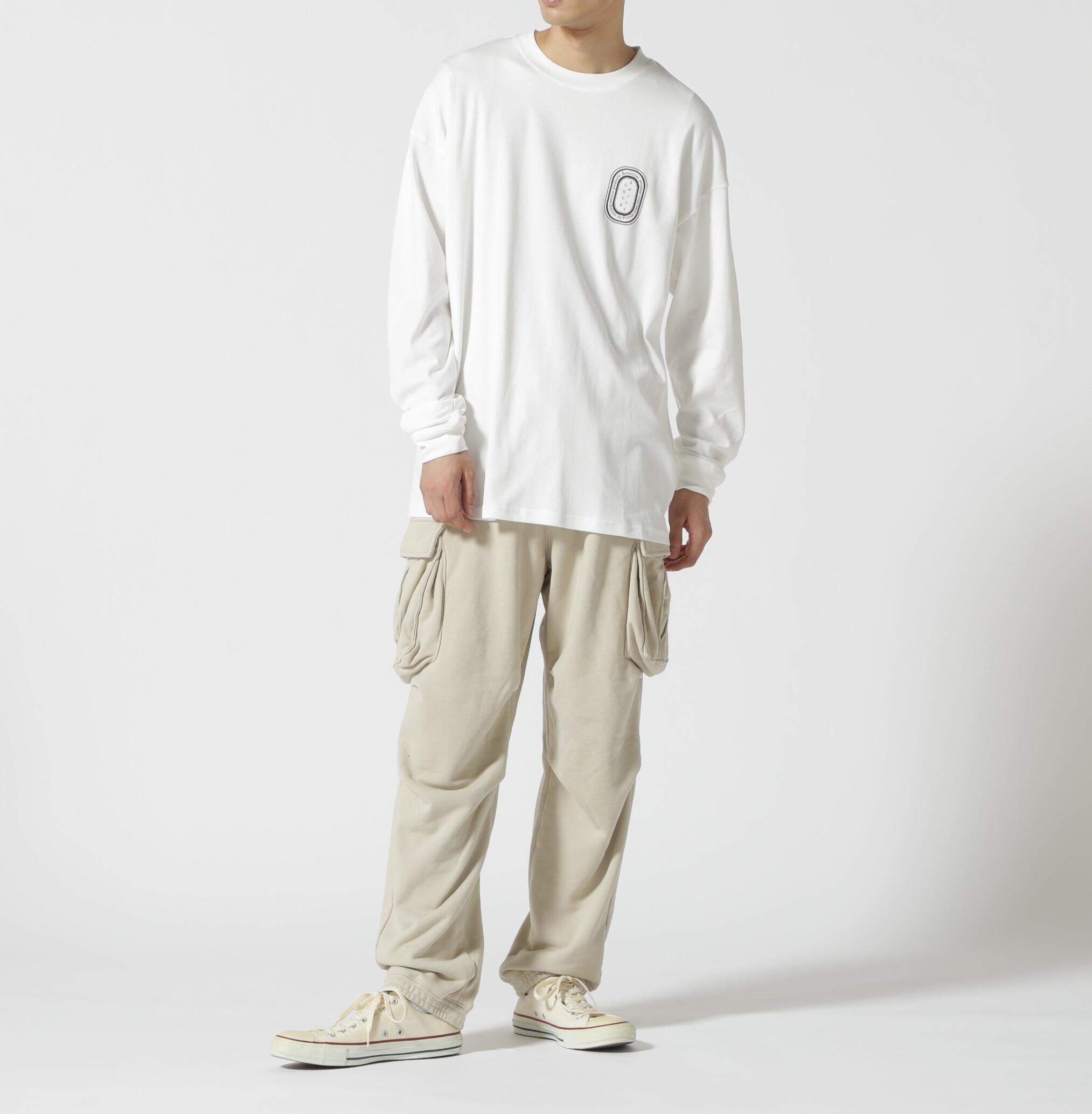 R omnivoe/ビーオムニボー LOGO L/S Tee  ホワイト