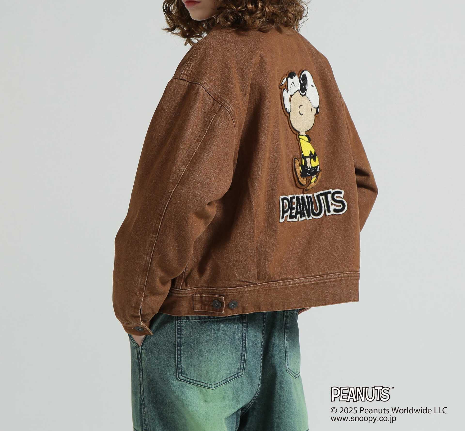 《AVIREX × PEANUTS》DENIM WORK JACKET / デニムワークジャケット / ピーナッツ / アヴィレックス ブラウン