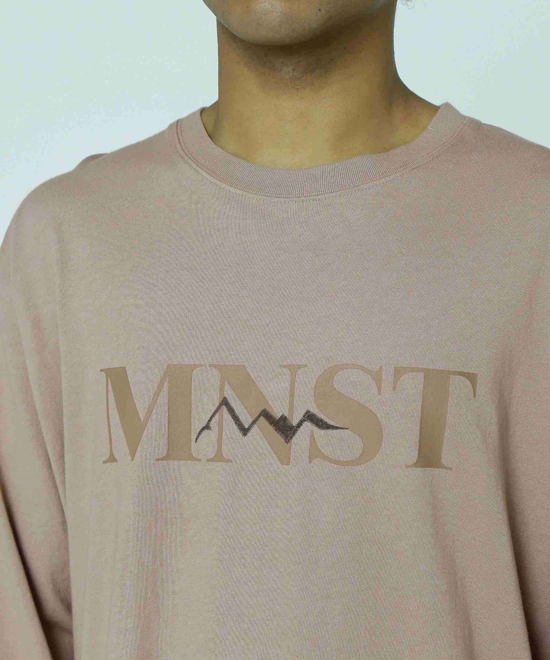 MANASTASH/マナスタッシュ/MNST LOGO L/S TEE/ロゴロングスリーブTシャツ ベージュ