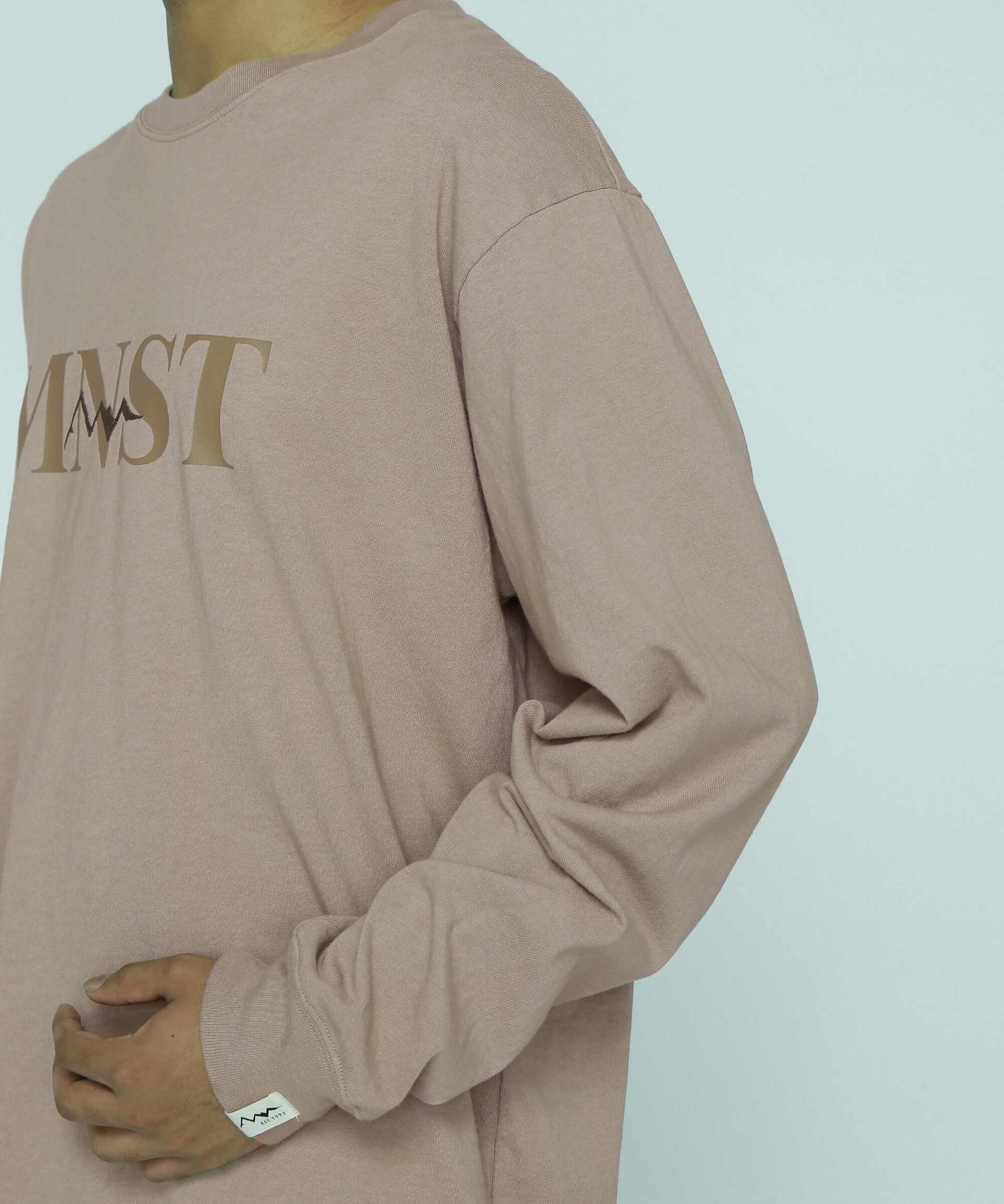 MANASTASH/マナスタッシュ/MNST LOGO L/S TEE/ロゴロングスリーブTシャツ ベージュ