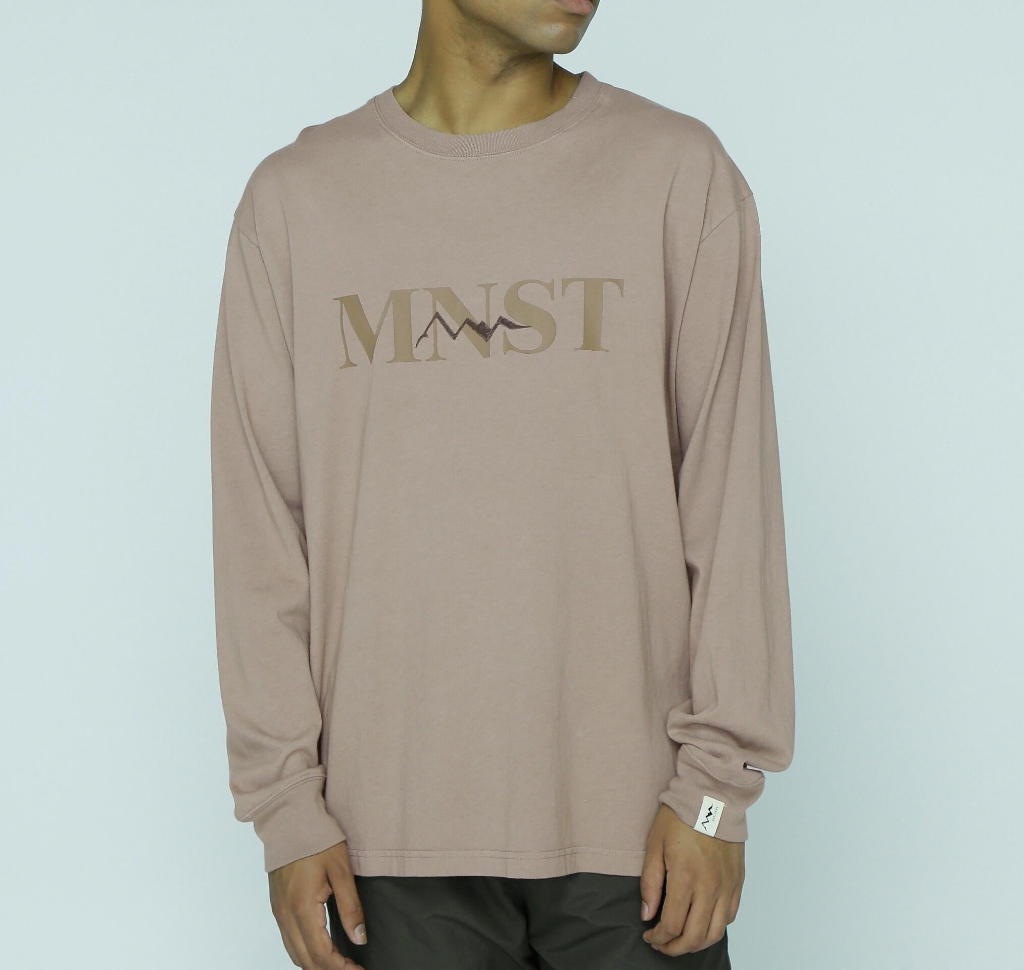 MANASTASH/マナスタッシュ/MNST LOGO L/S TEE/ロゴロングスリーブTシャツ ベージュ