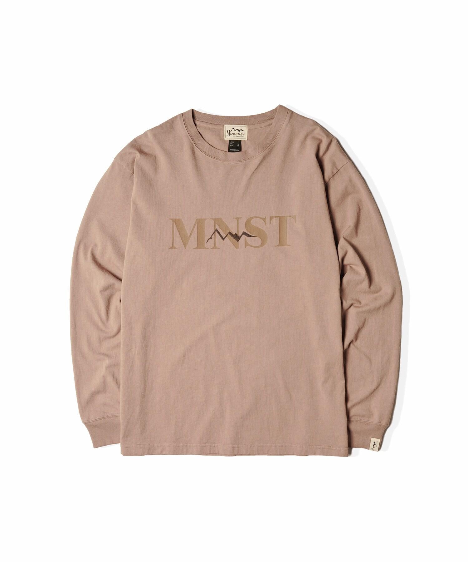 MANASTASH/マナスタッシュ/MNST LOGO L/S TEE/ロゴロングスリーブTシャツ ベージュ