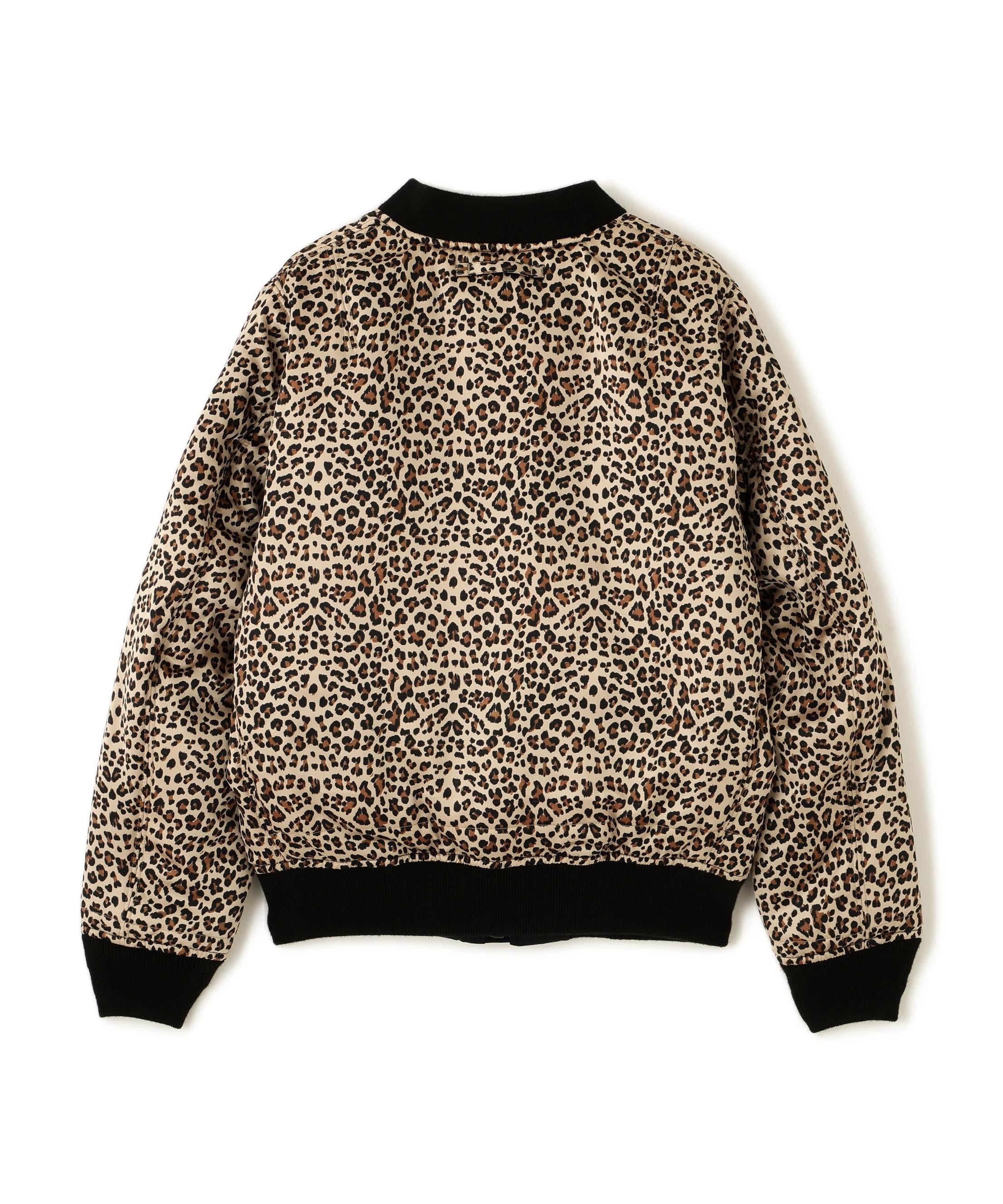 《WOMAN》LEOPARD LOGO MA-1 ブラック