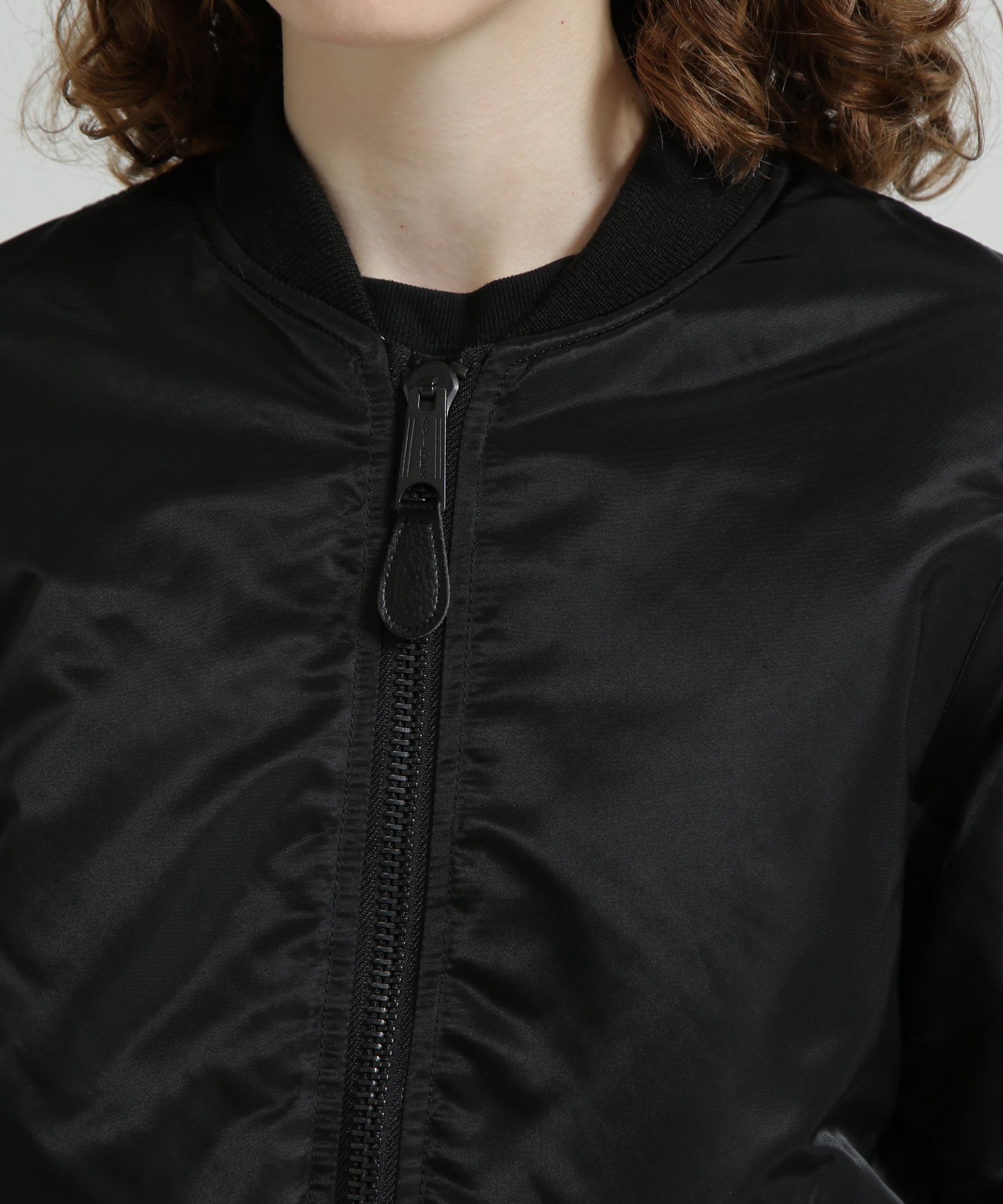 《WOMAN》LEOPARD LOGO MA-1 ブラック