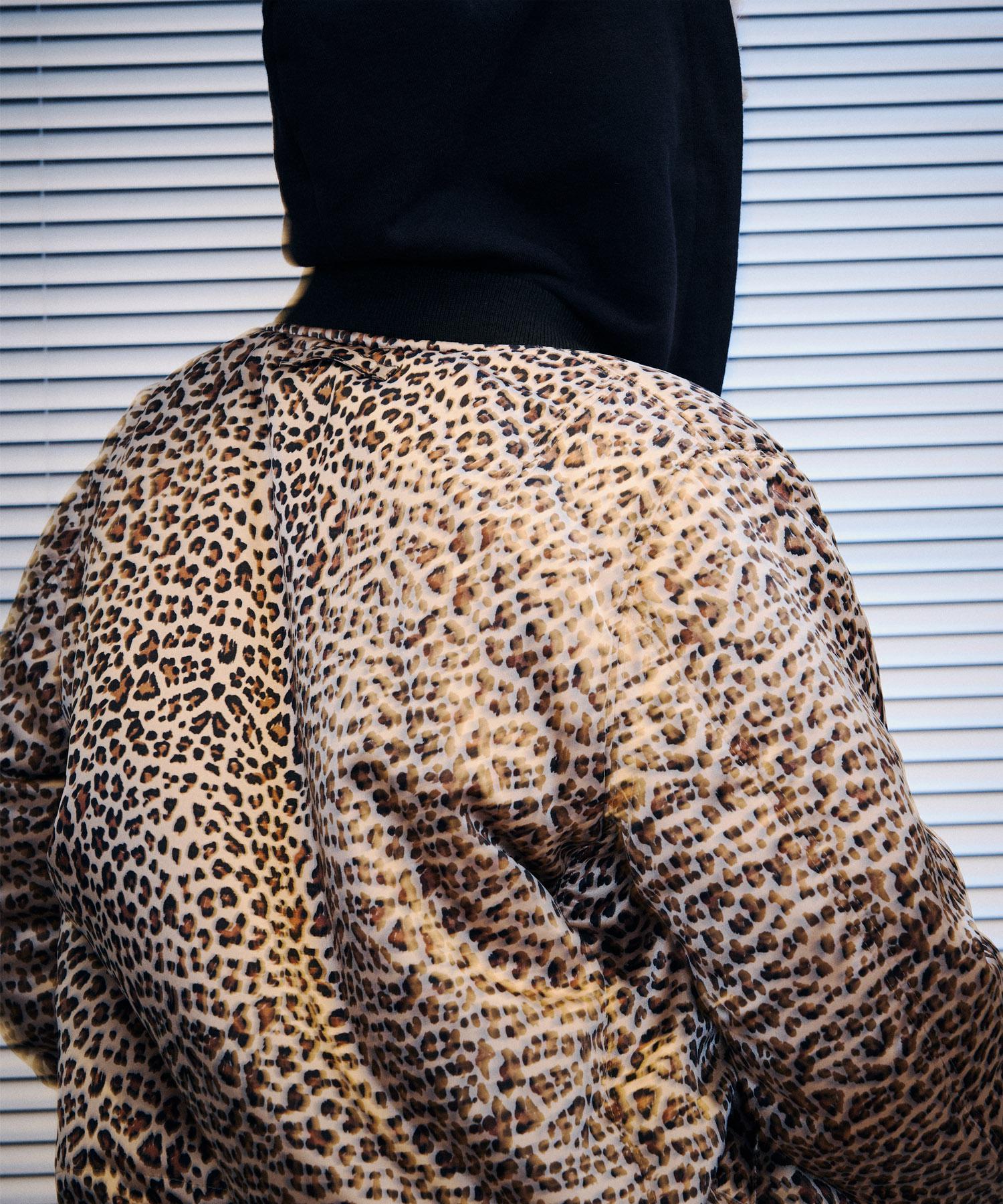 《WOMAN》LEOPARD LOGO MA-1 ブラック