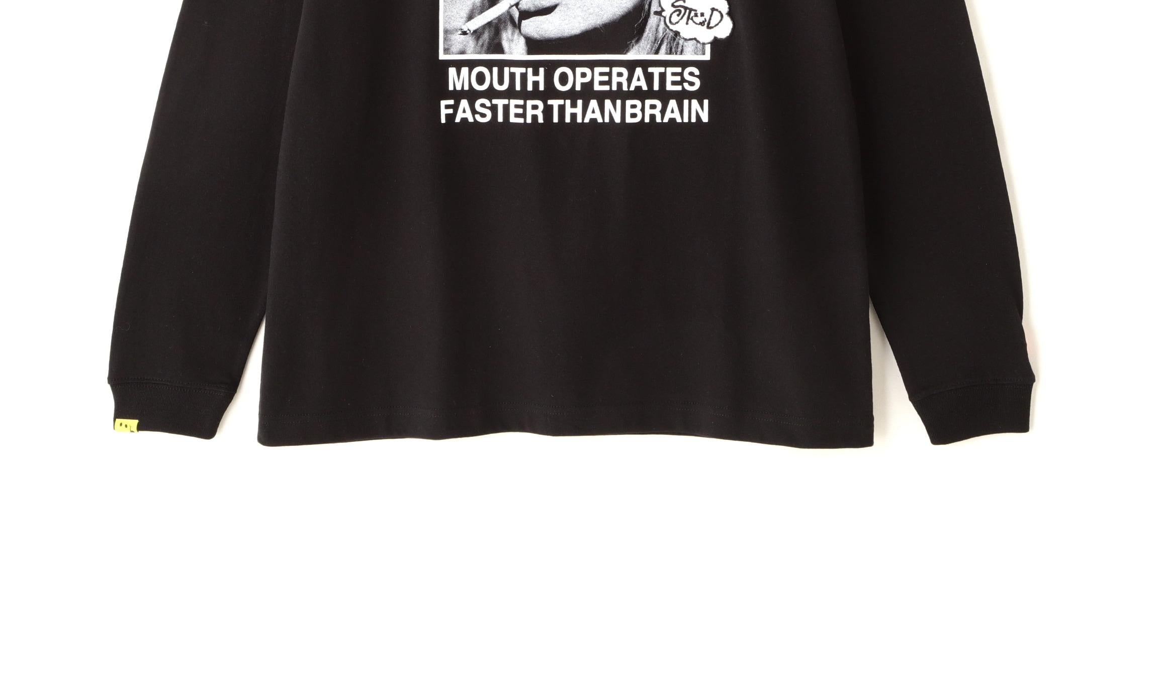 STUD MUFFIN/スタッドマフィン/Waninng シークイン L/S Tee ブラック