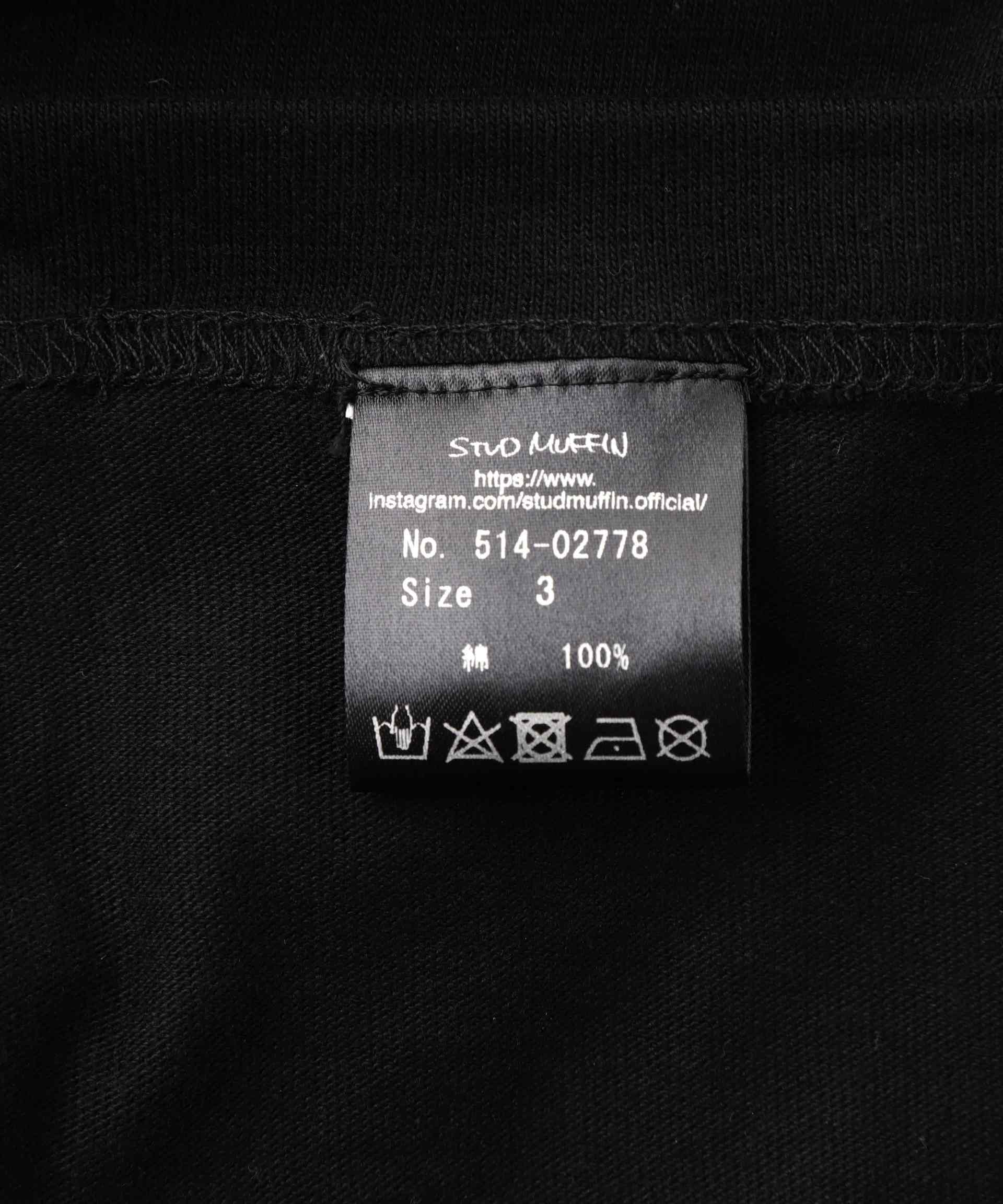 STUD MUFFIN/スタッドマフィン/Waninng シークイン L/S Tee ブラック