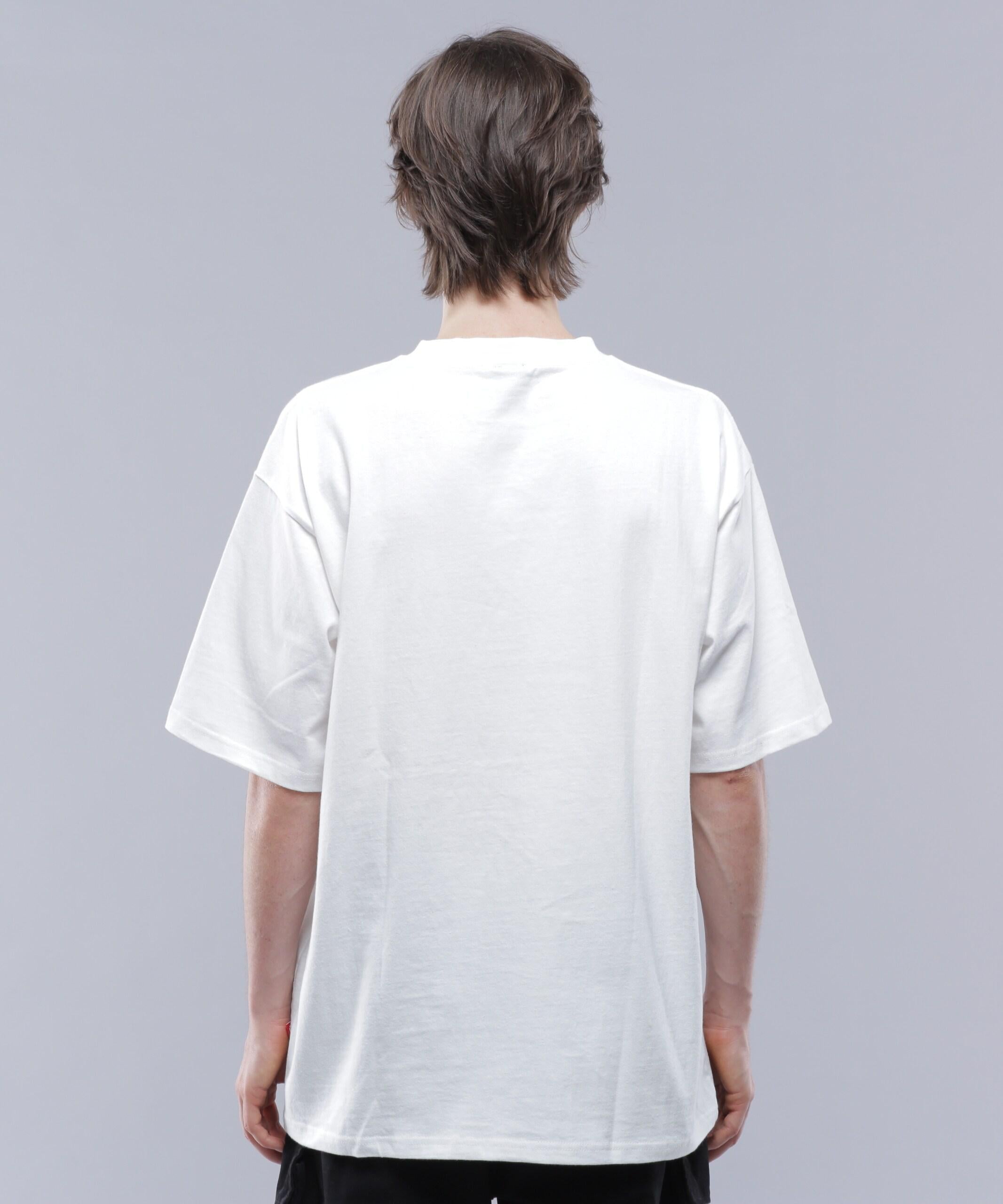 MANASTASH/マナスタッシュ/>E:CTN TEE HAPPY HOU> ホワイト