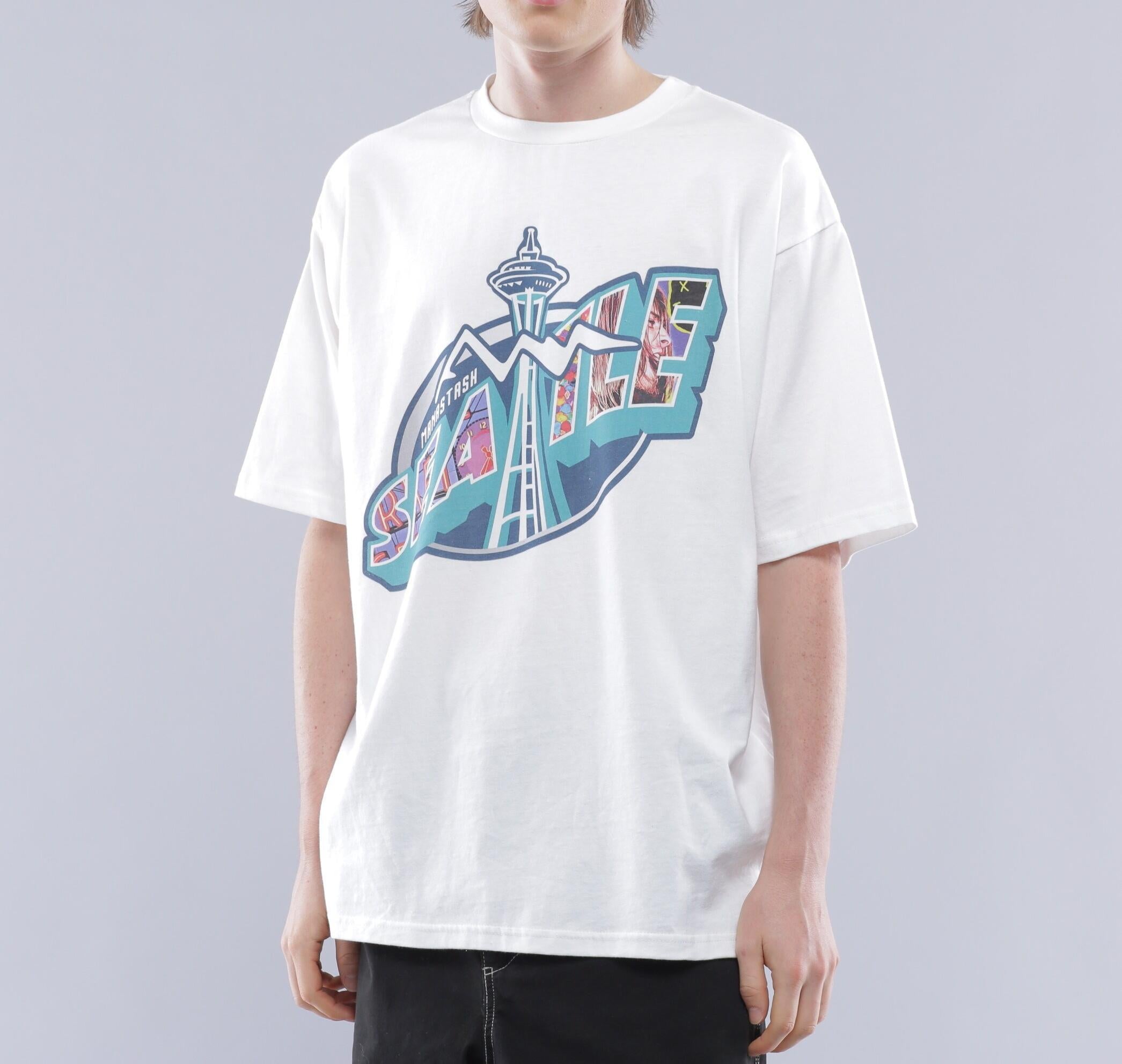 MANASTASH/マナスタッシュ/>E:CTN TEE ESSENTIAL ホワイト
