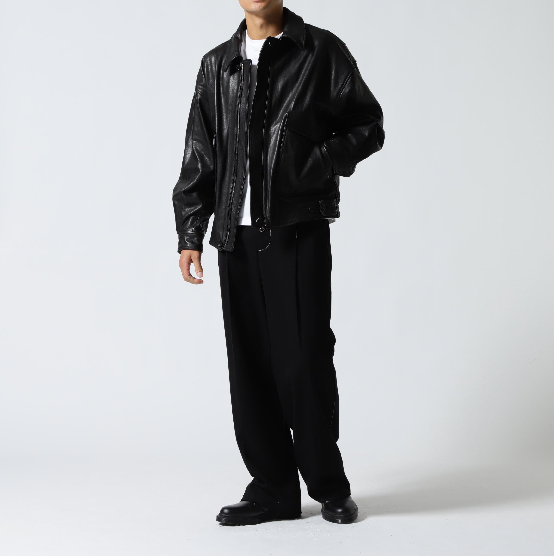 YOKE/Leather Flight Jacket/YK25FW01017B