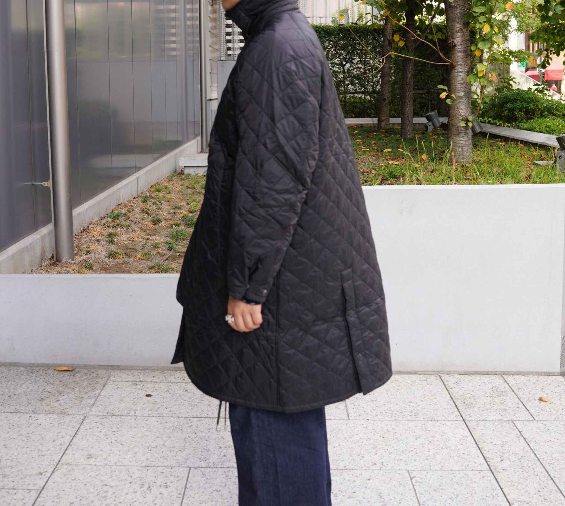 Barbour/バブアー  EXMOOR QUILTING MID-LENGTH COAT エクスモアキルティングミドルレングスコート ブラック