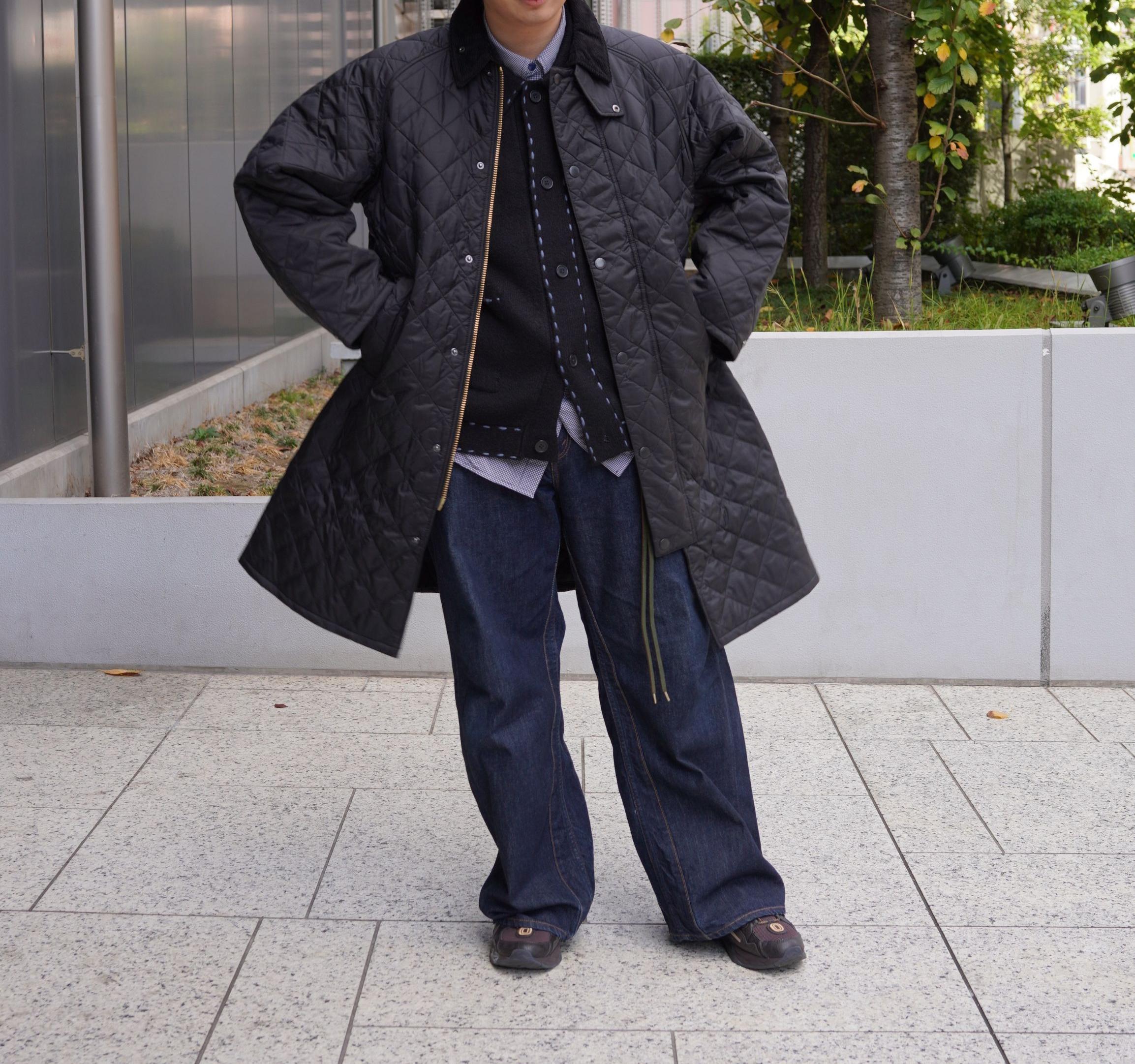 Barbour/バブアー  EXMOOR QUILTING MID-LENGTH COAT エクスモアキルティングミドルレングスコート ブラック