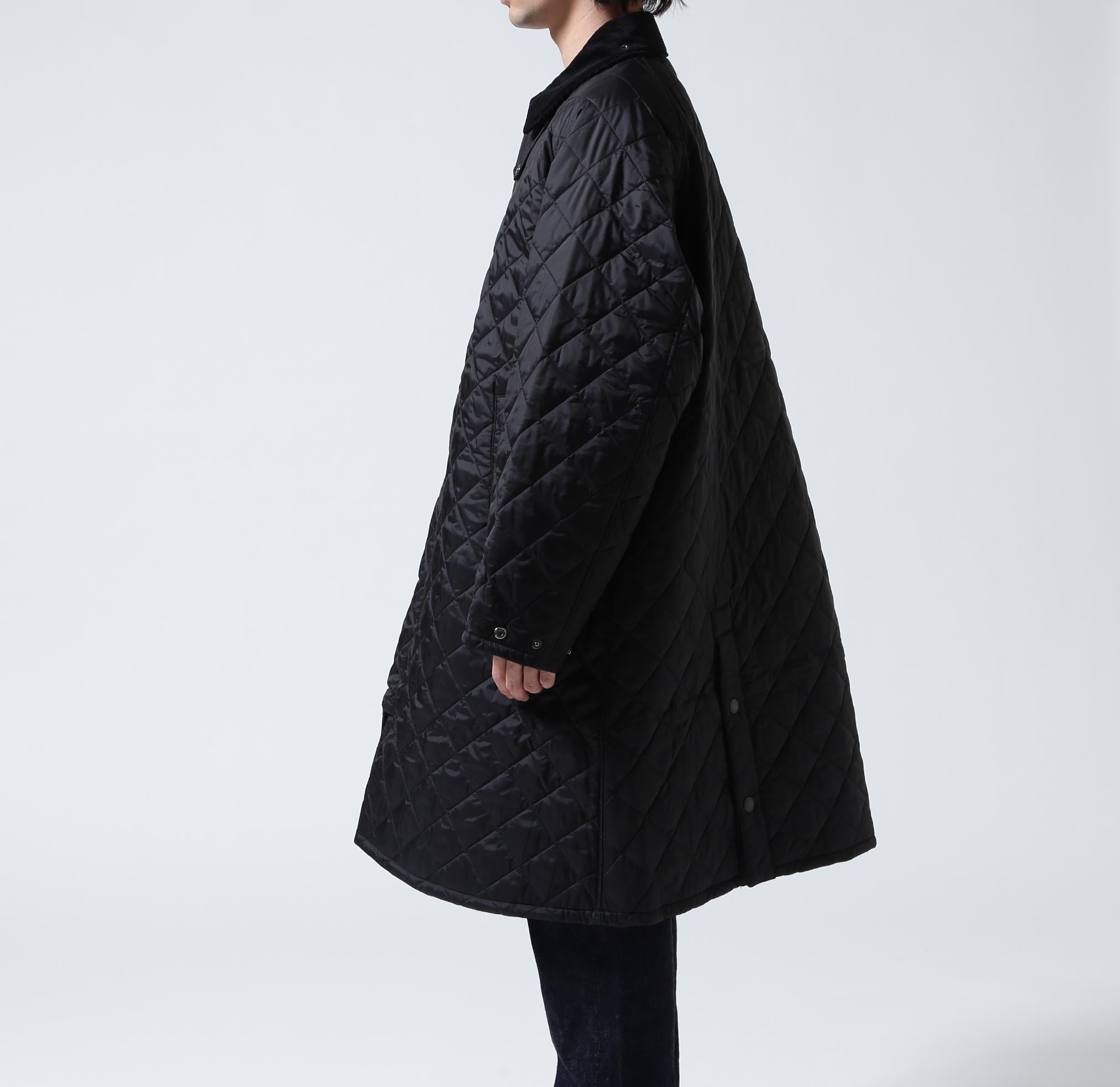 Barbour/バブアー  EXMOOR QUILTING MID-LENGTH COAT エクスモアキルティングミドルレングスコート ブラック