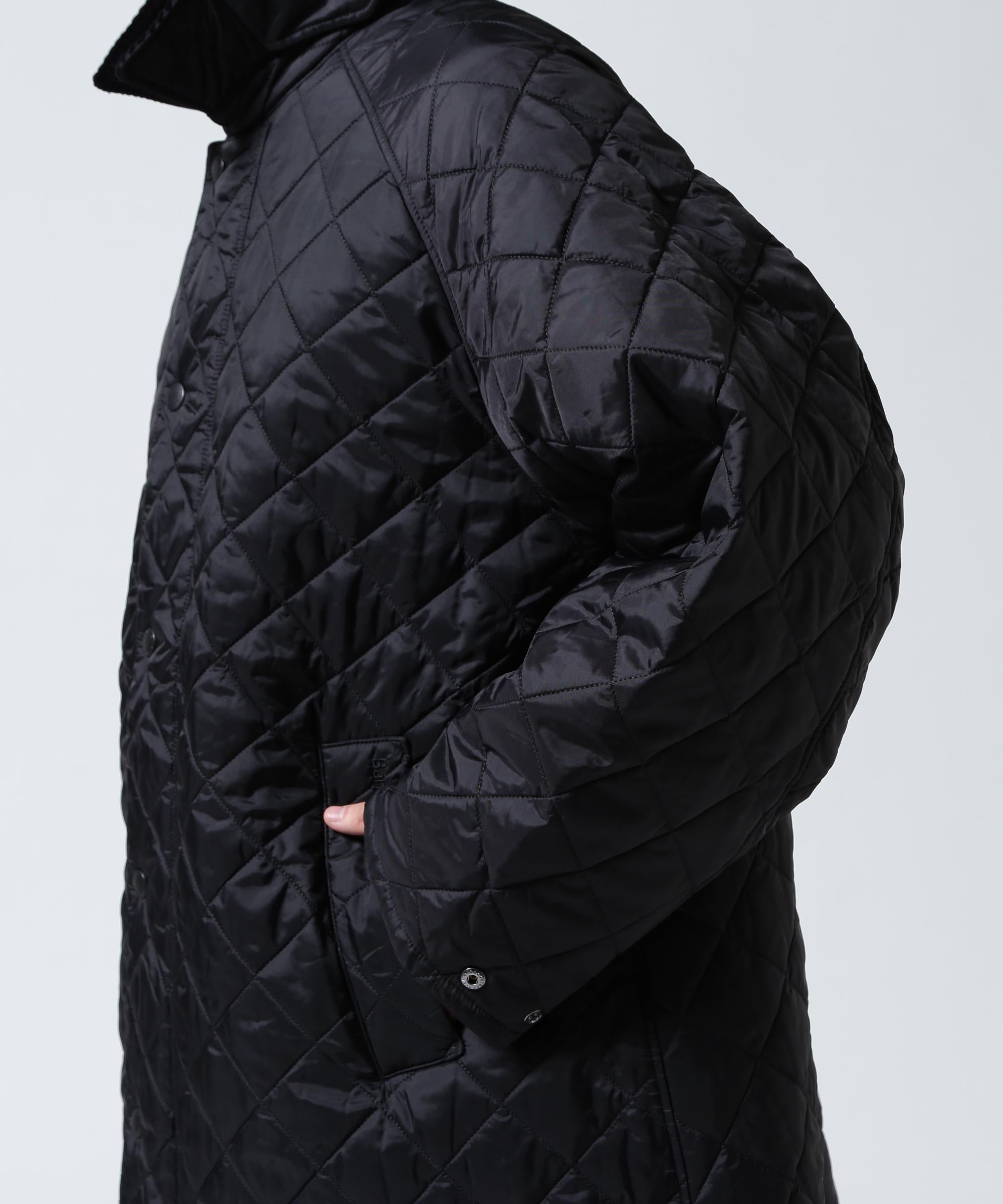 Barbour/バブアー  EXMOOR QUILTING MID-LENGTH COAT エクスモアキルティングミドルレングスコート ブラック