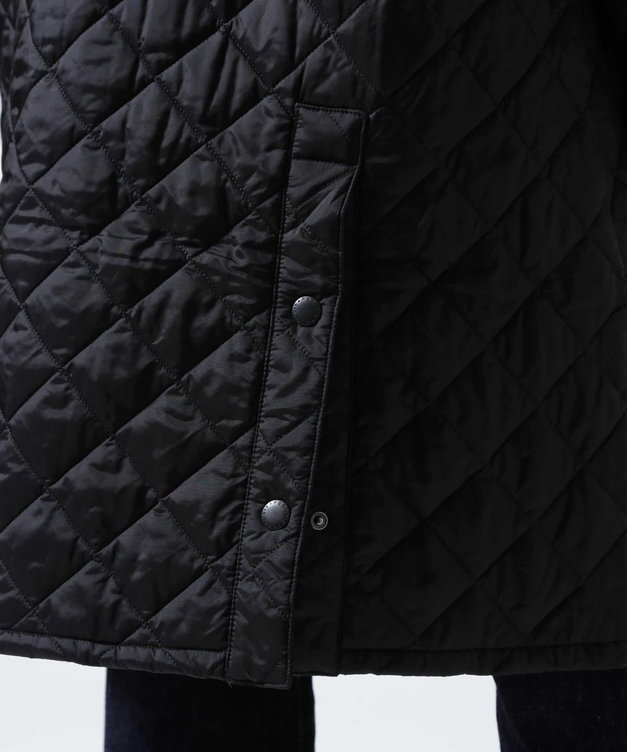 Barbour/バブアー  EXMOOR QUILTING MID-LENGTH COAT エクスモアキルティングミドルレングスコート ブラック