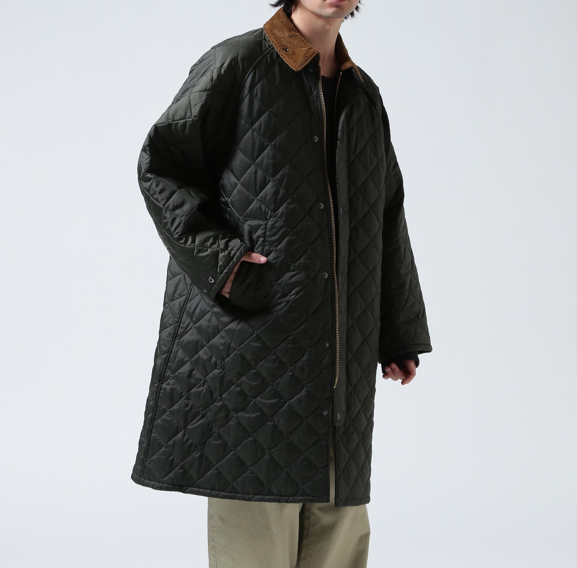 Barbour/バブアー  EXMOOR QUILTING MID-LENGTH COAT エクスモアキルティングミドルレングスコート セージ1