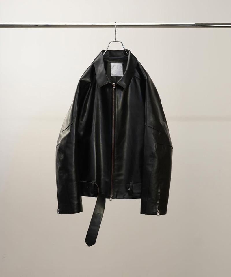 【ぷ様用】Ancellm レザージャケット＋カットソーブラックセット ANCELLM/アンセルム/H.L ZIP UP JACKET