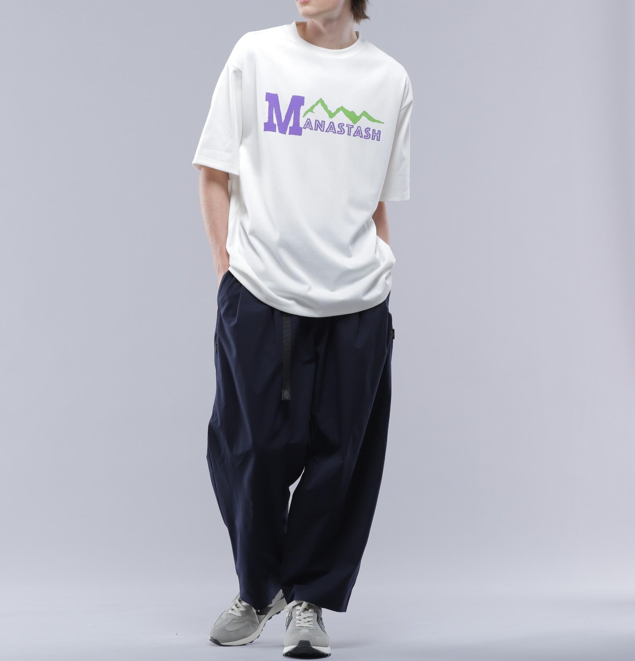 MANASTASH/マナスタッシュ/>E:POLY TEE 93/リポリTシャツ93 ホワイト