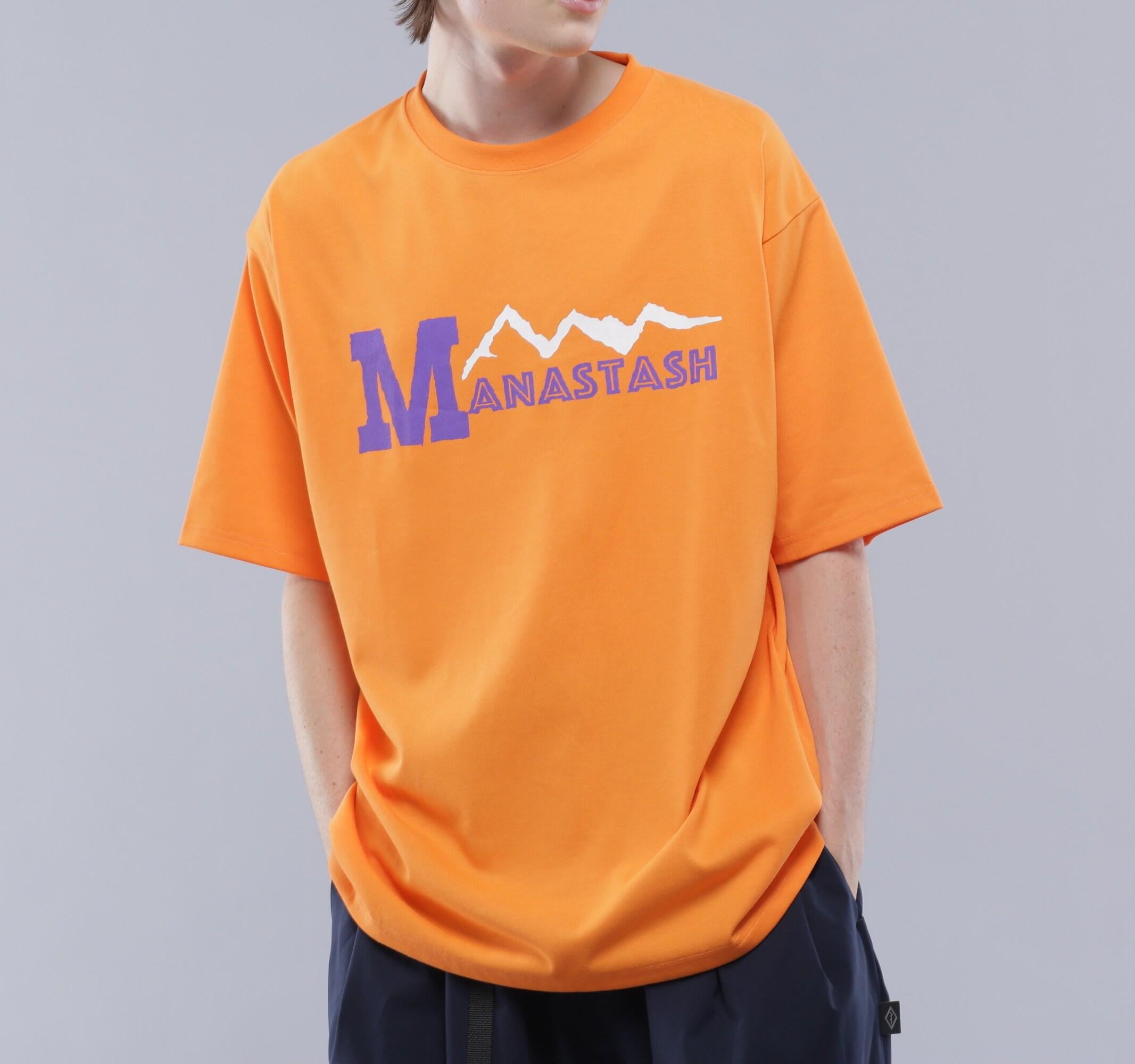 MANASTASH/マナスタッシュ/>E:POLY TEE 93/リポリTシャツ93 オレンジ