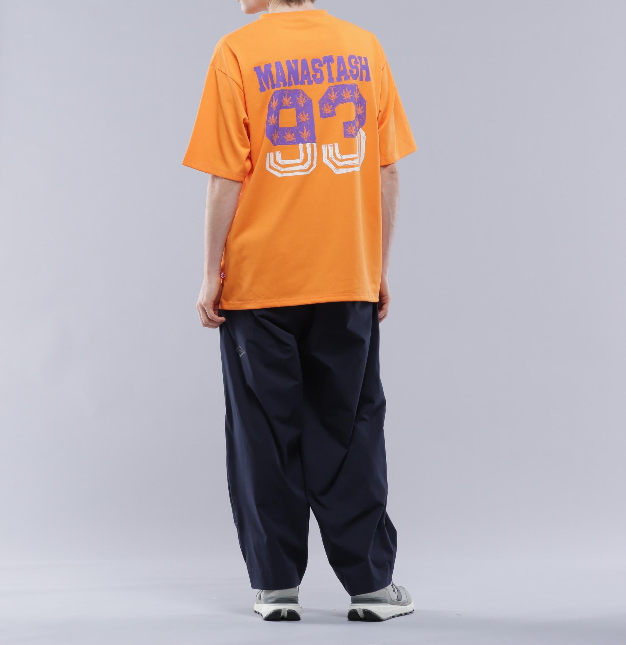 MANASTASH/マナスタッシュ/>E:POLY TEE 93/リポリTシャツ93 オレンジ