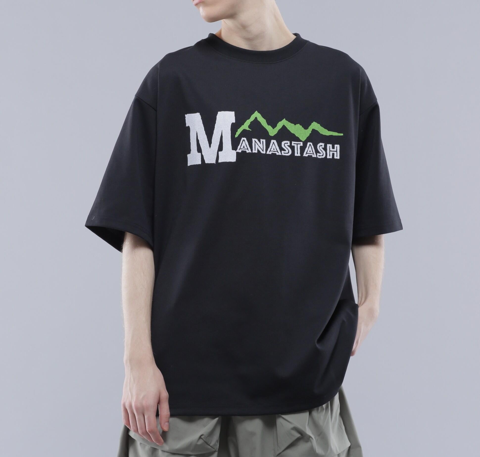 MANASTASH/マナスタッシュ/>E:POLY TEE 93/リポリTシャツ93 ブラック